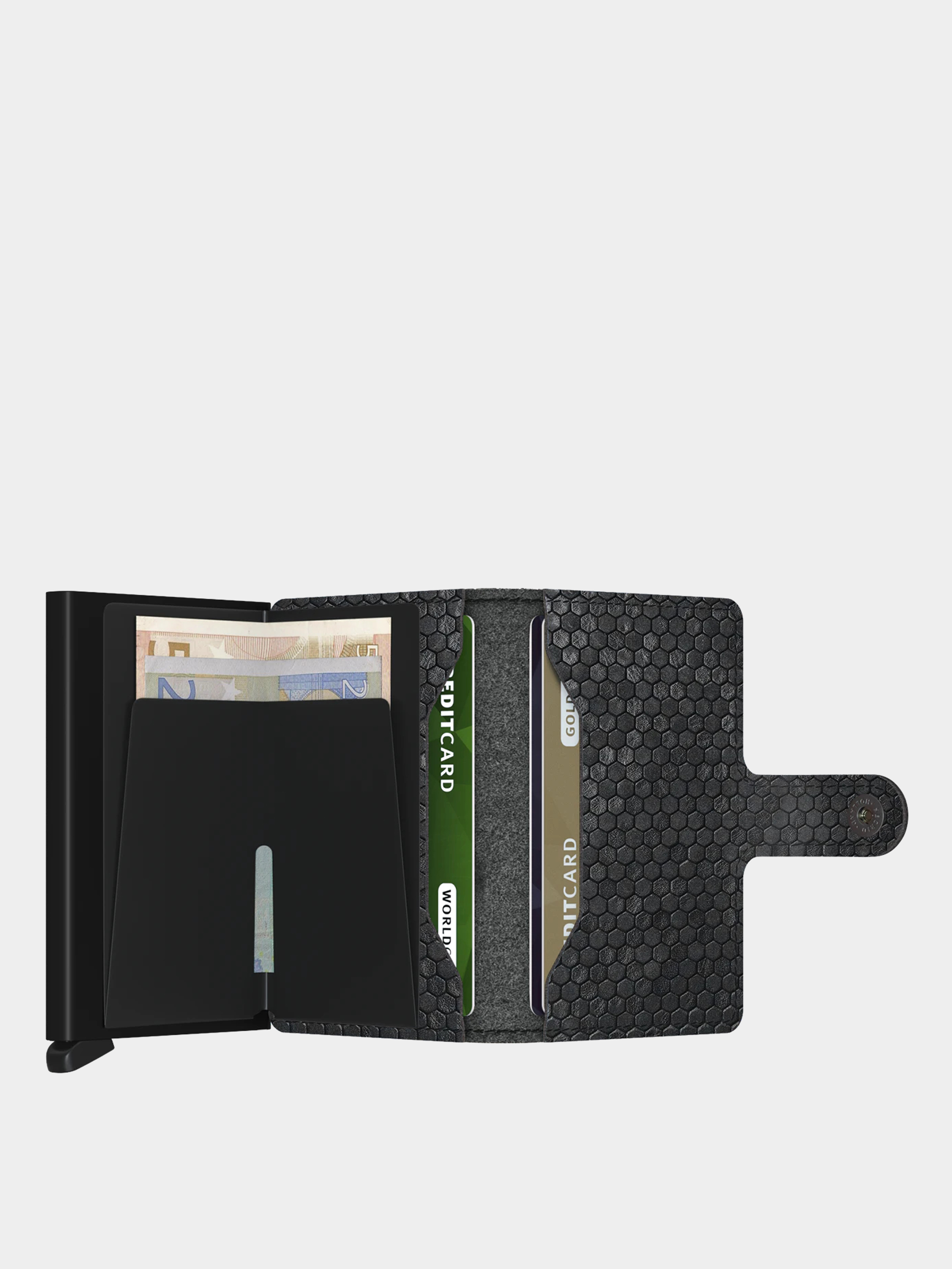 Pénztárca Secrid Miniwallet (hexagon black)