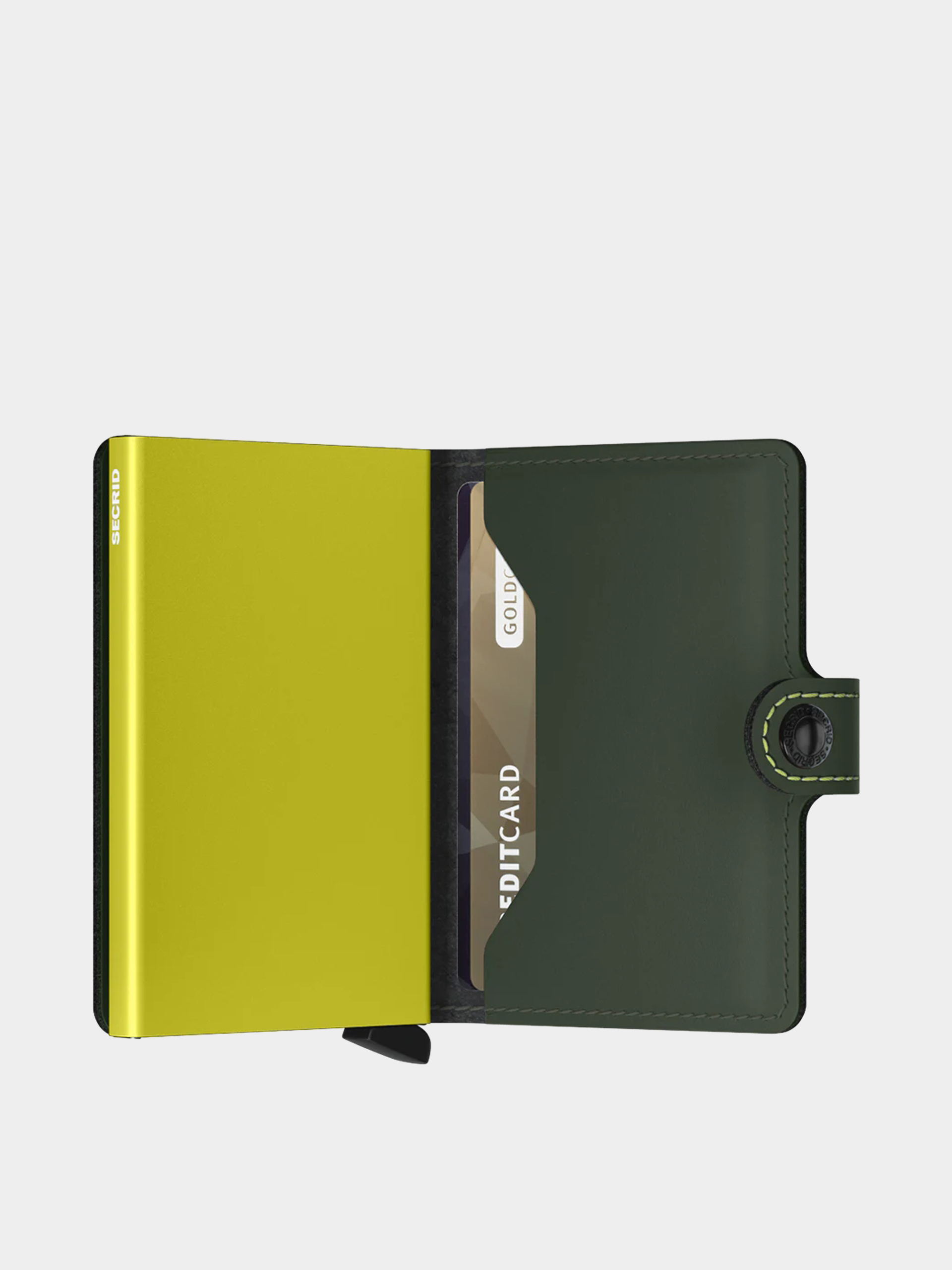 Pénztárca Secrid Miniwallet (matte green & lime)