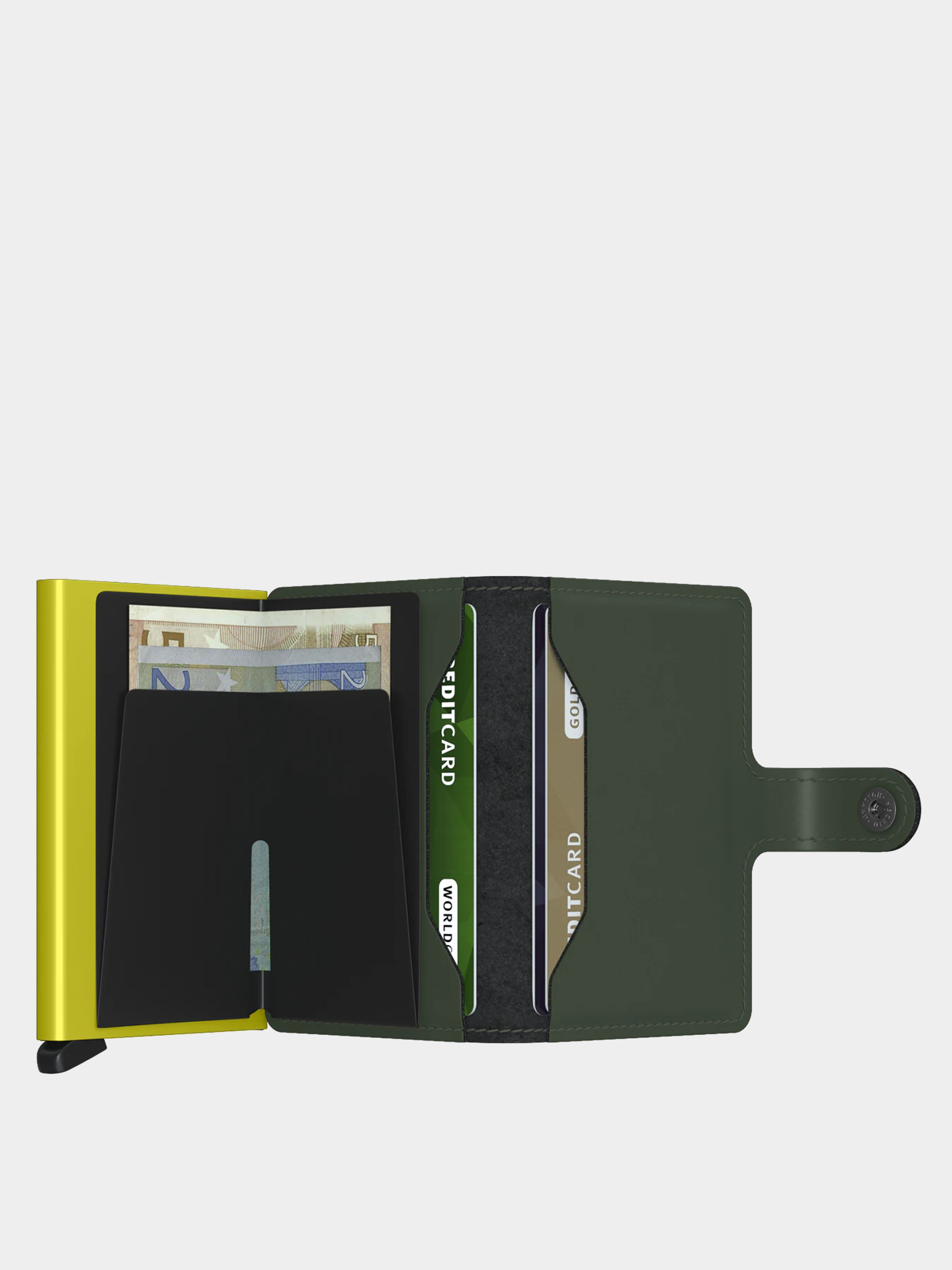 Pénztárca Secrid Miniwallet (matte green & lime)