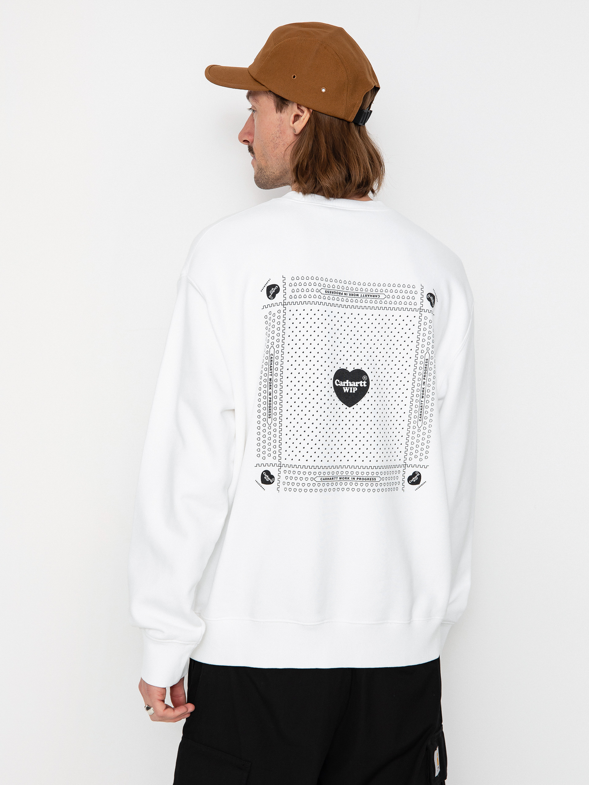 Carhartt WIP Heart Bandana Pulóver (white/black)