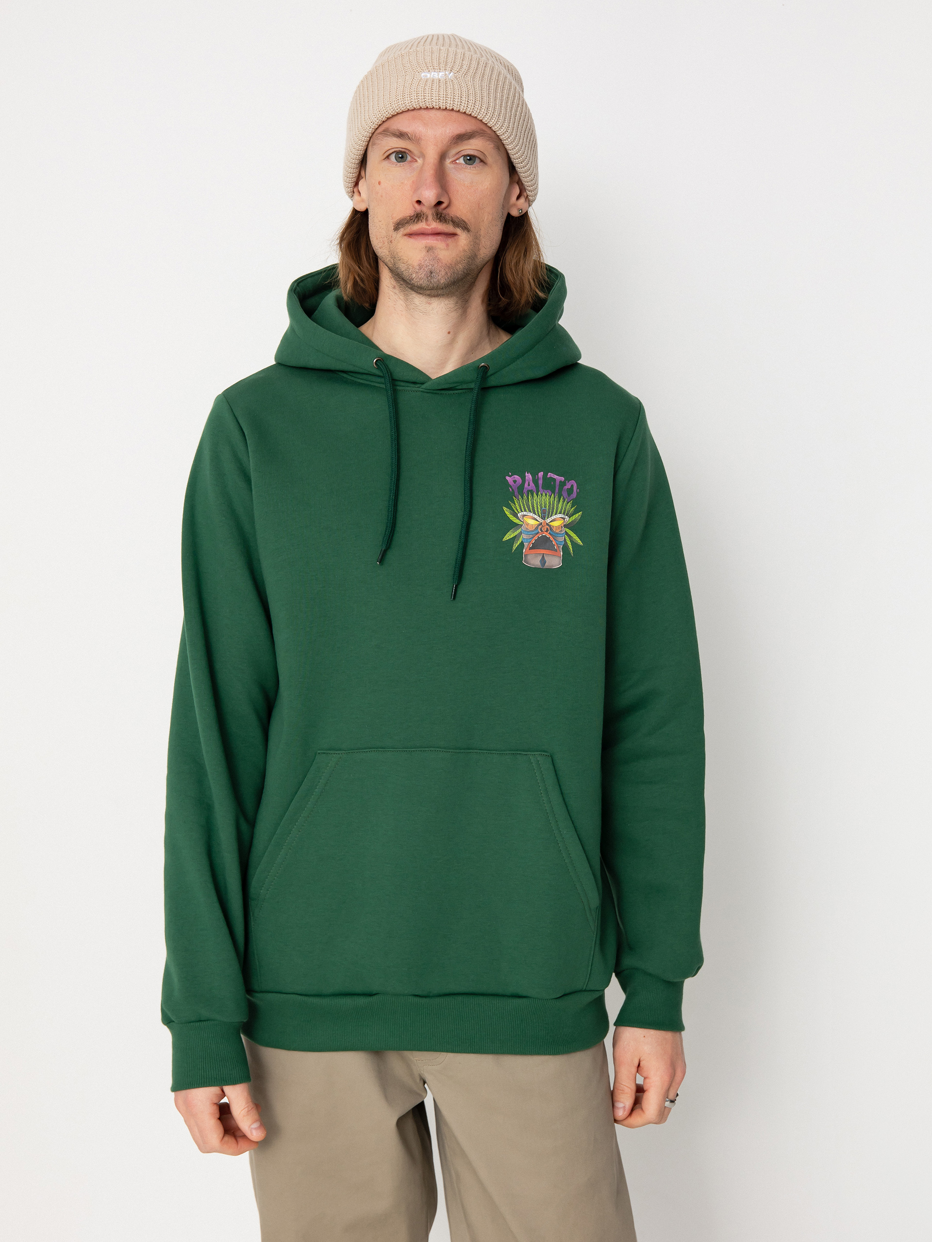 Kapucnis pulóver Palto Totem HD (green)