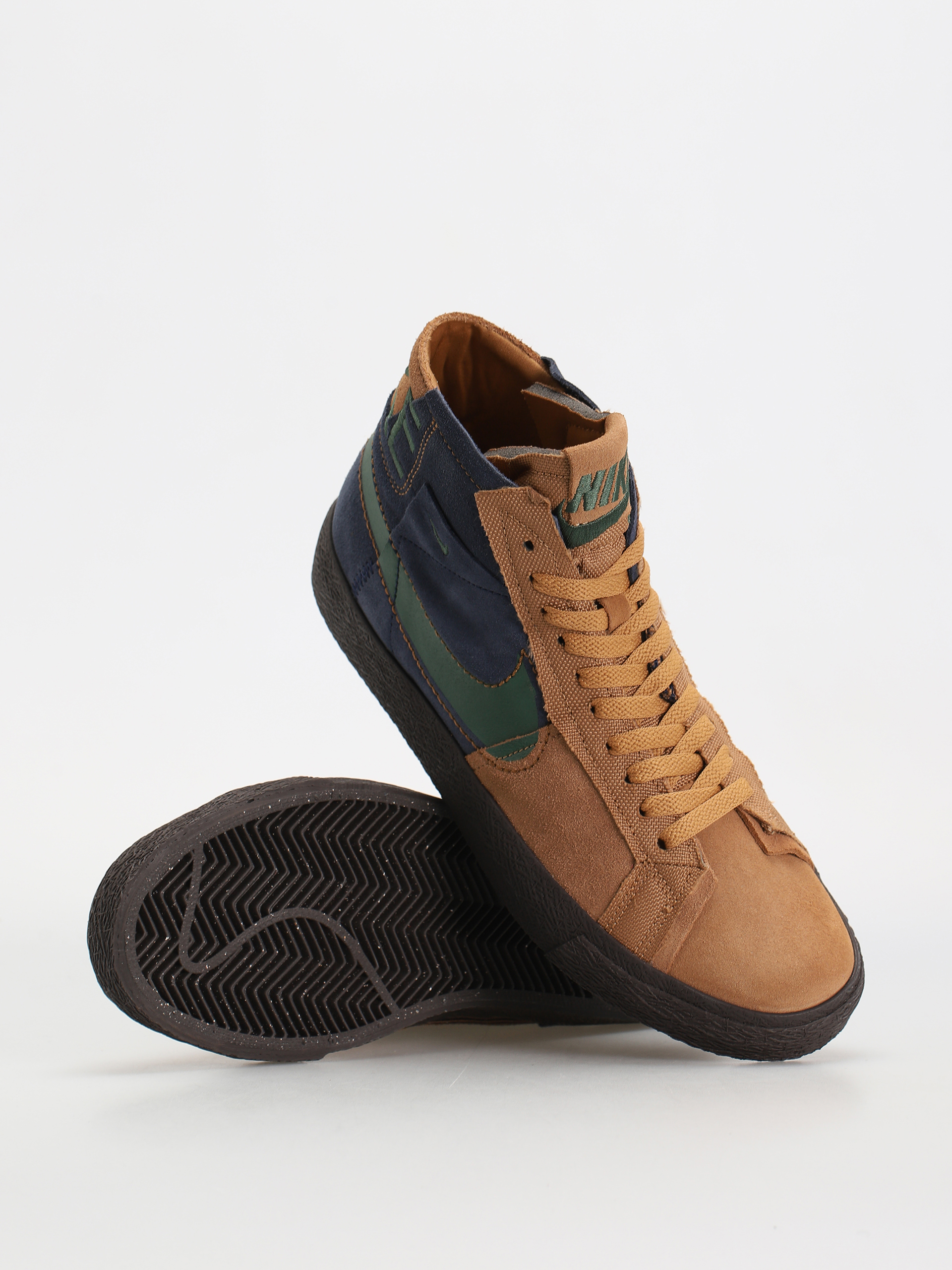 Nike SB Zoom Blazer Mid Prm Cipők (legend dk brown/fir obsidian)