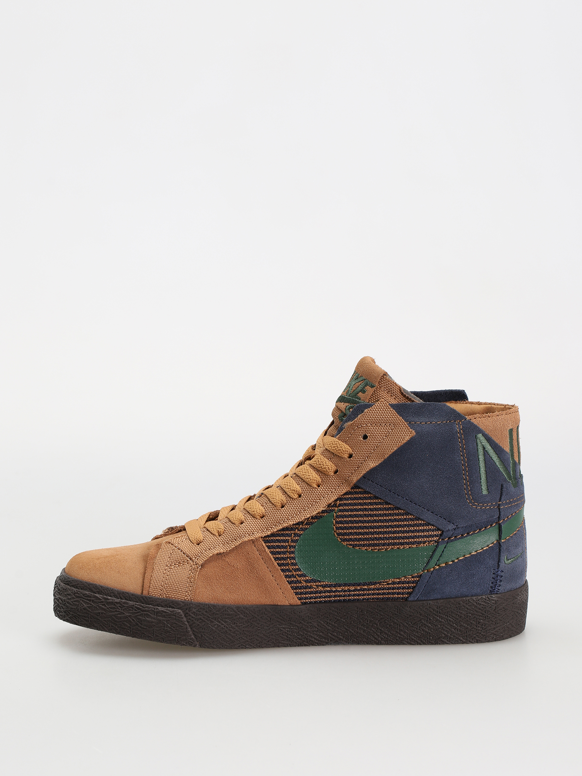 Nike SB Zoom Blazer Mid Prm Cipők (legend dk brown/fir obsidian)