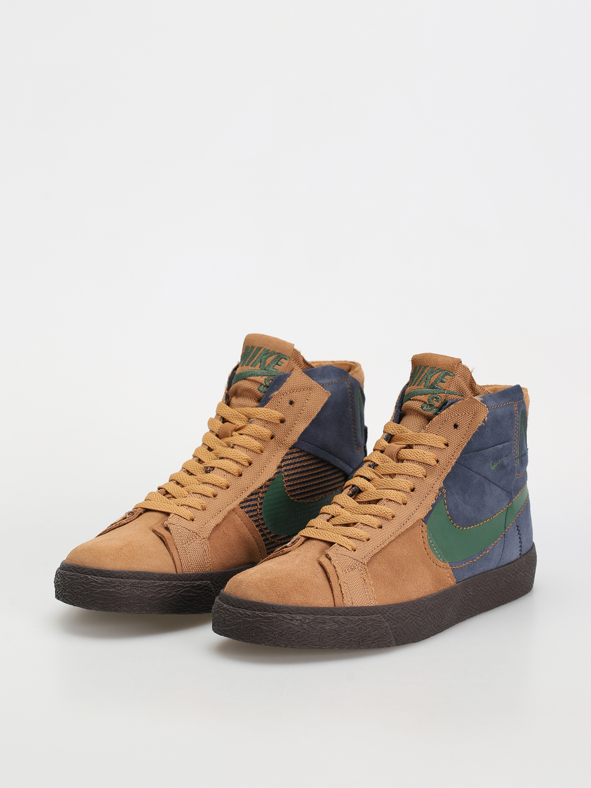 Nike SB Zoom Blazer Mid Prm Cipők (legend dk brown/fir obsidian)