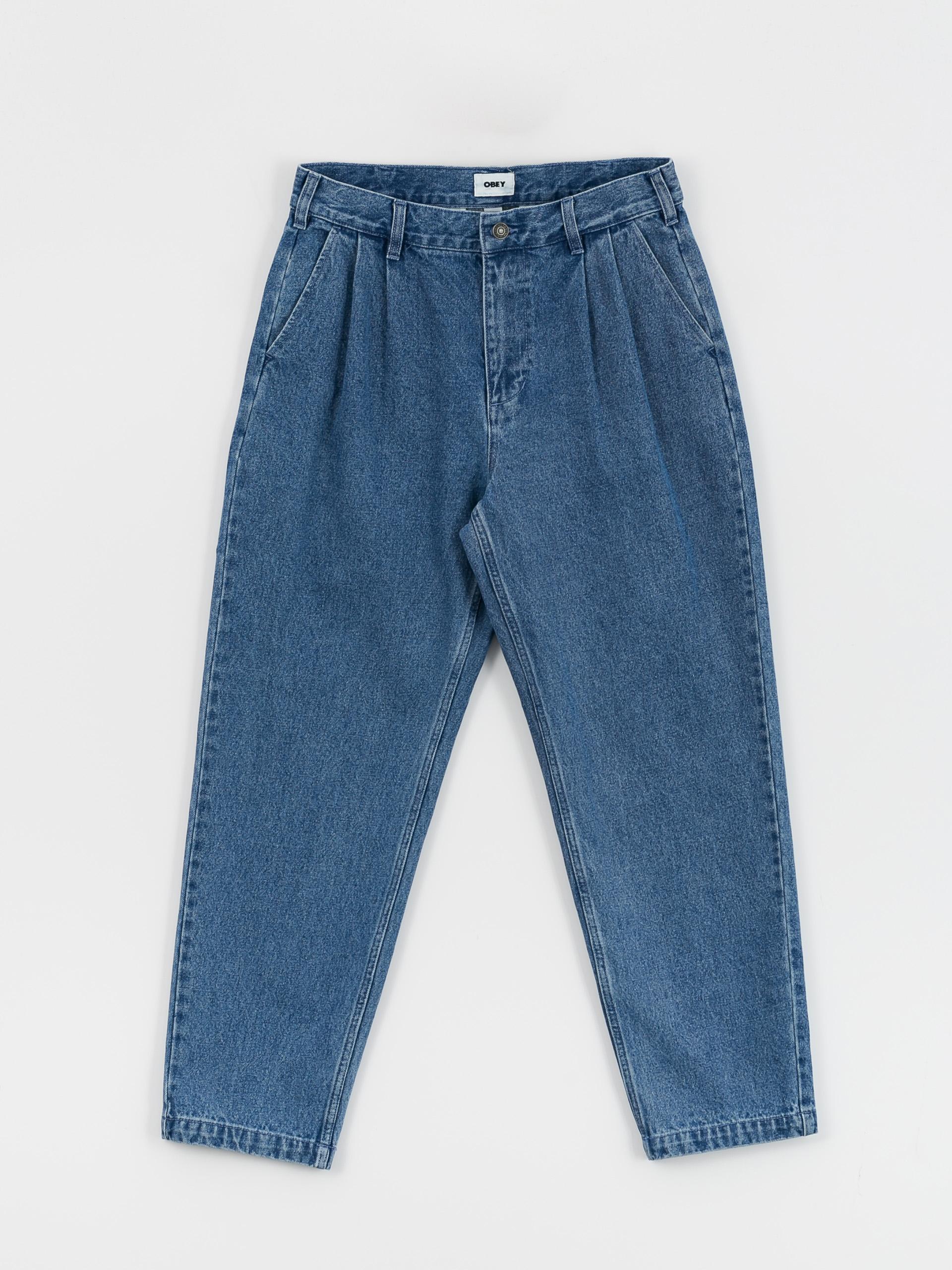 OBEY Fubar Pleated Denim Kisnadrág (light indigo)