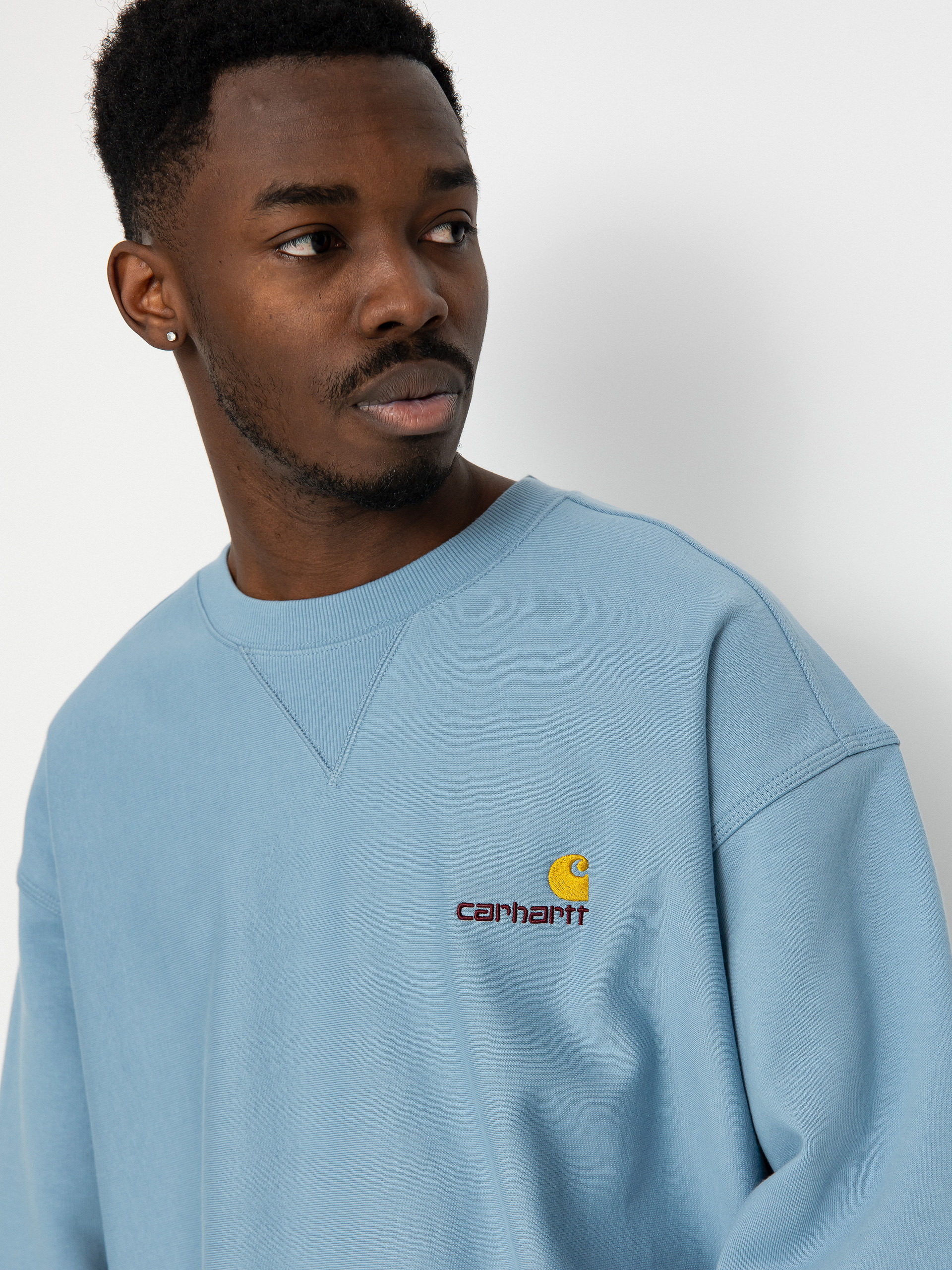 Carhartt WIP American Script Pulóver (frosted blue)