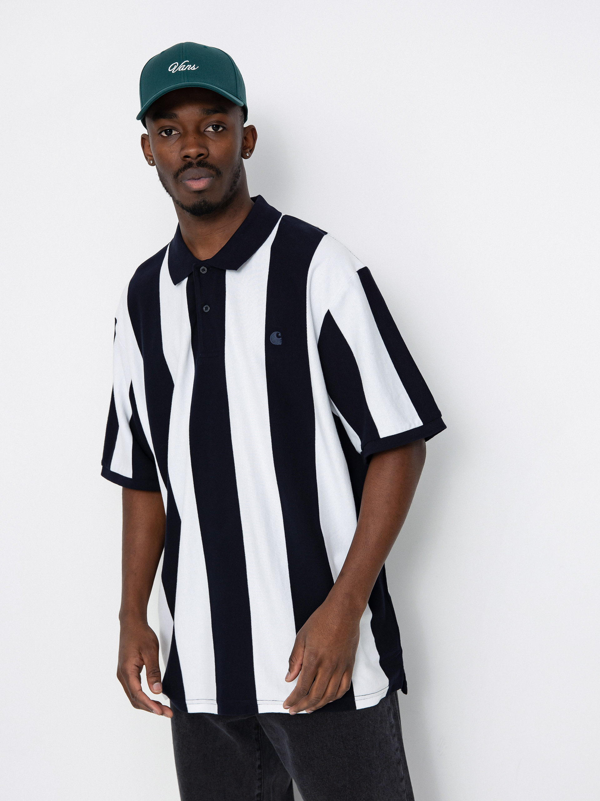 Carhartt WIP Hinton Pólóing (hinton stripe/dark navy)