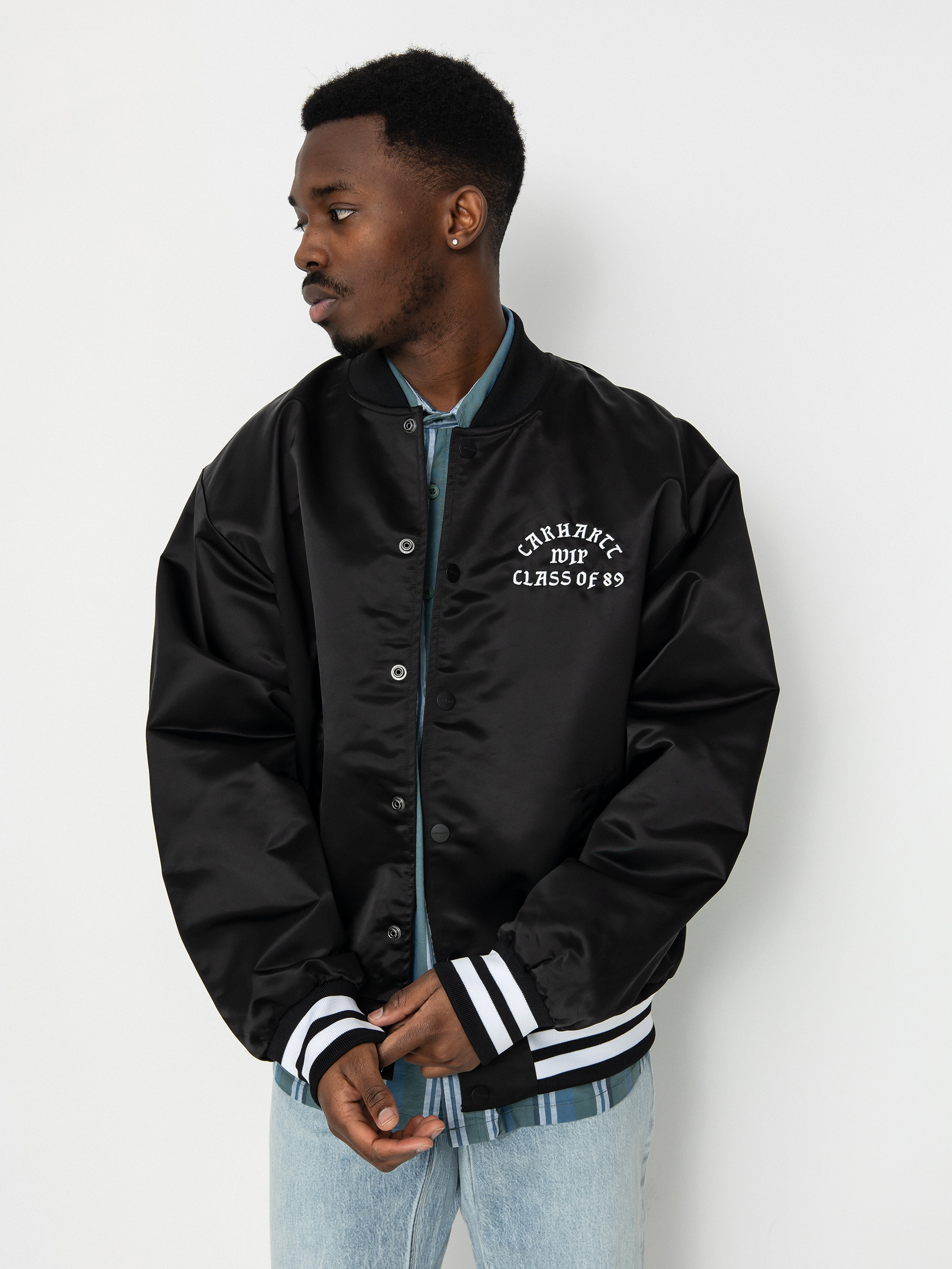Carhartt WIP Class of 89 Bomber Dzseki - fekete (black/white)