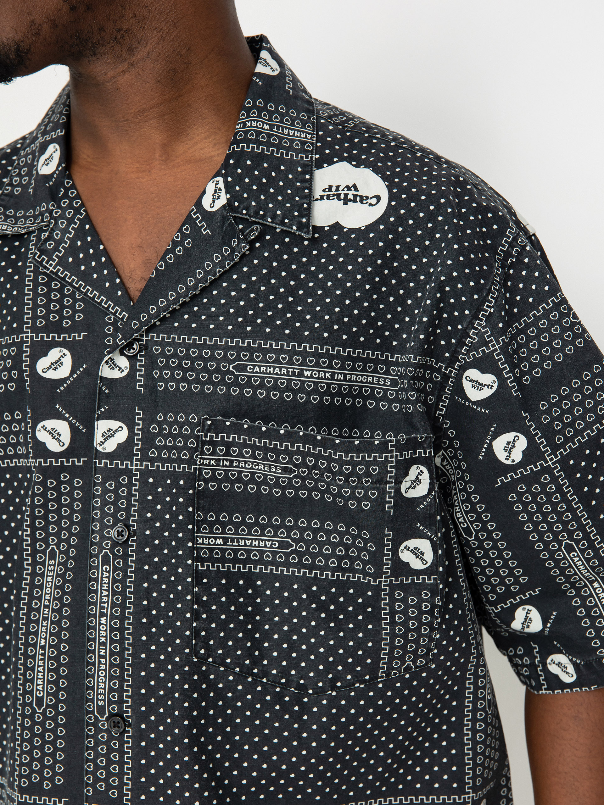 Carhartt WIP Heart Bandana Ing (heart bandana print/black)