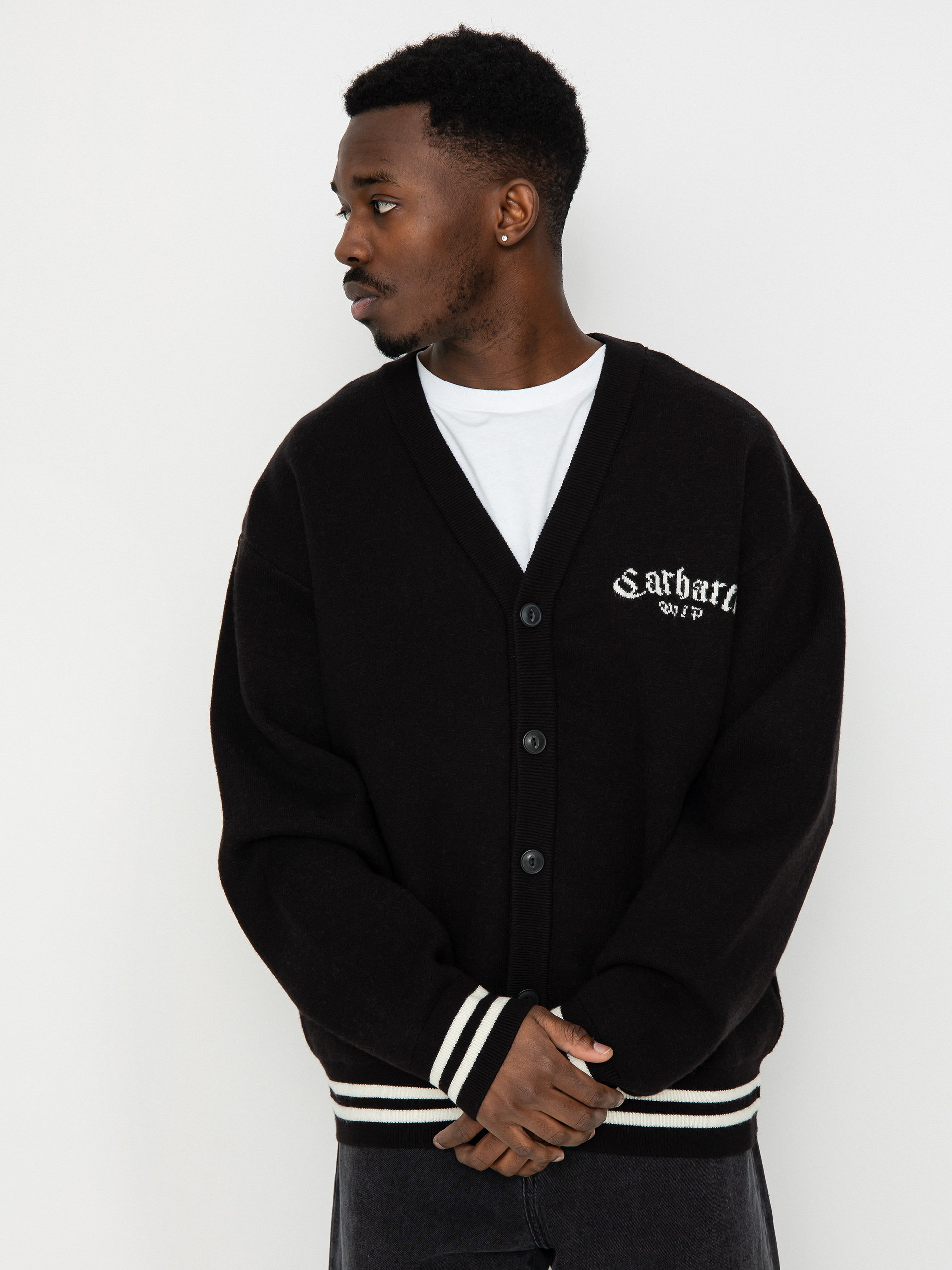 Carhartt WIP Onyx Cardigan Pulóver (black/wax)
