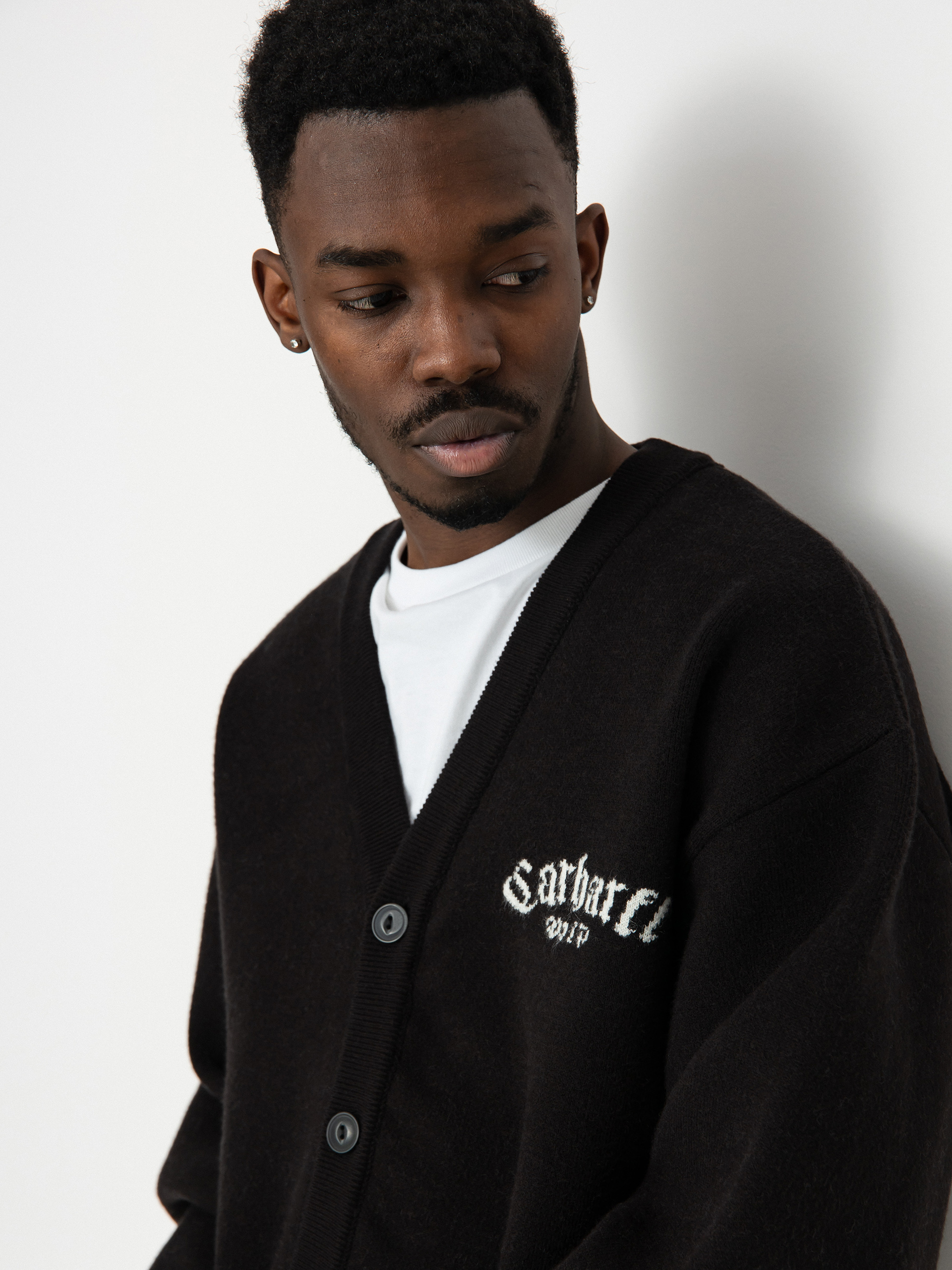 Carhartt WIP Onyx Cardigan Pulóver (black/wax)
