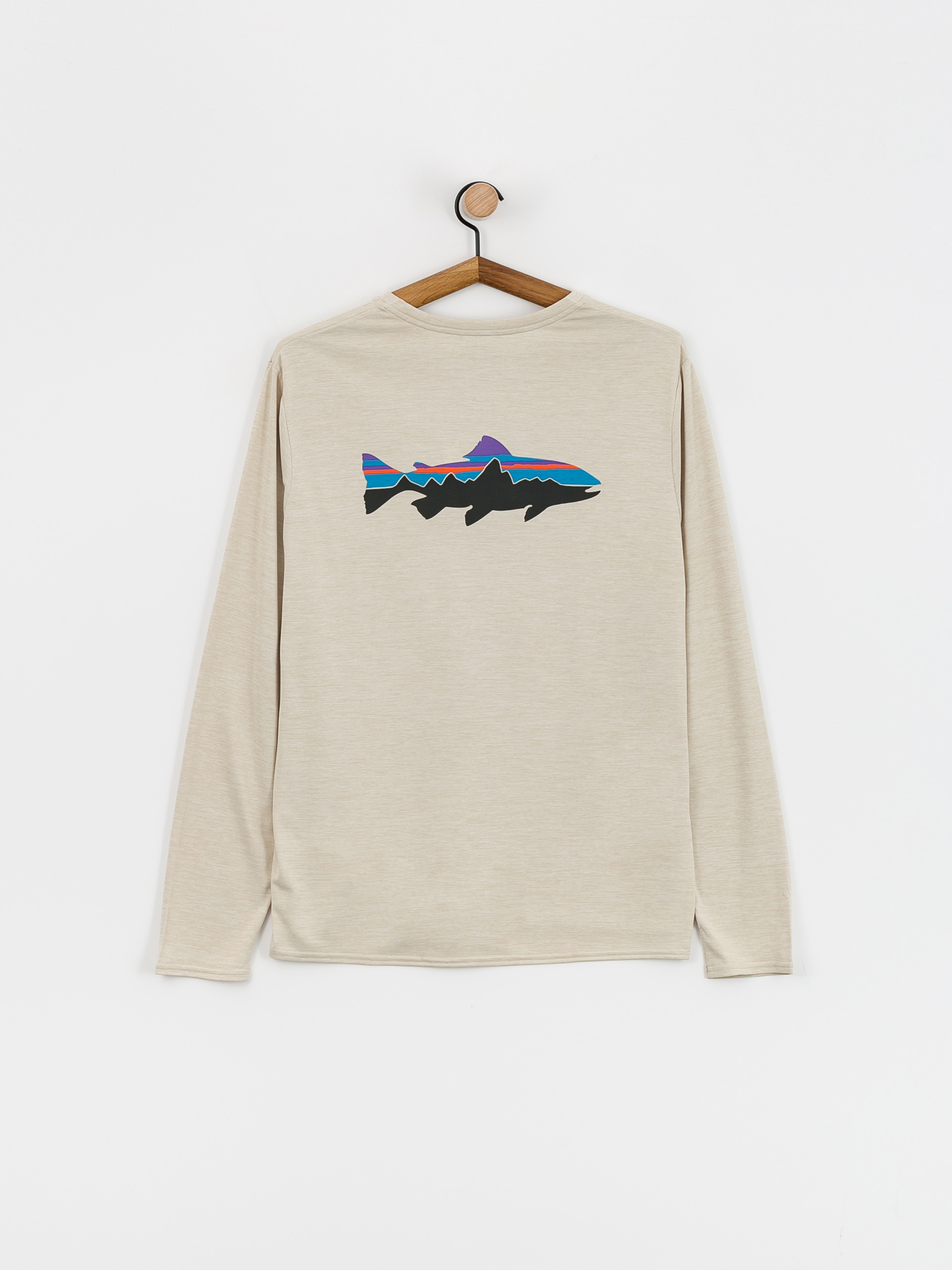 Hosszú ujjú felső Patagonia Cap Cool Daily Graphic (fitz roy trout pumice x-dye)