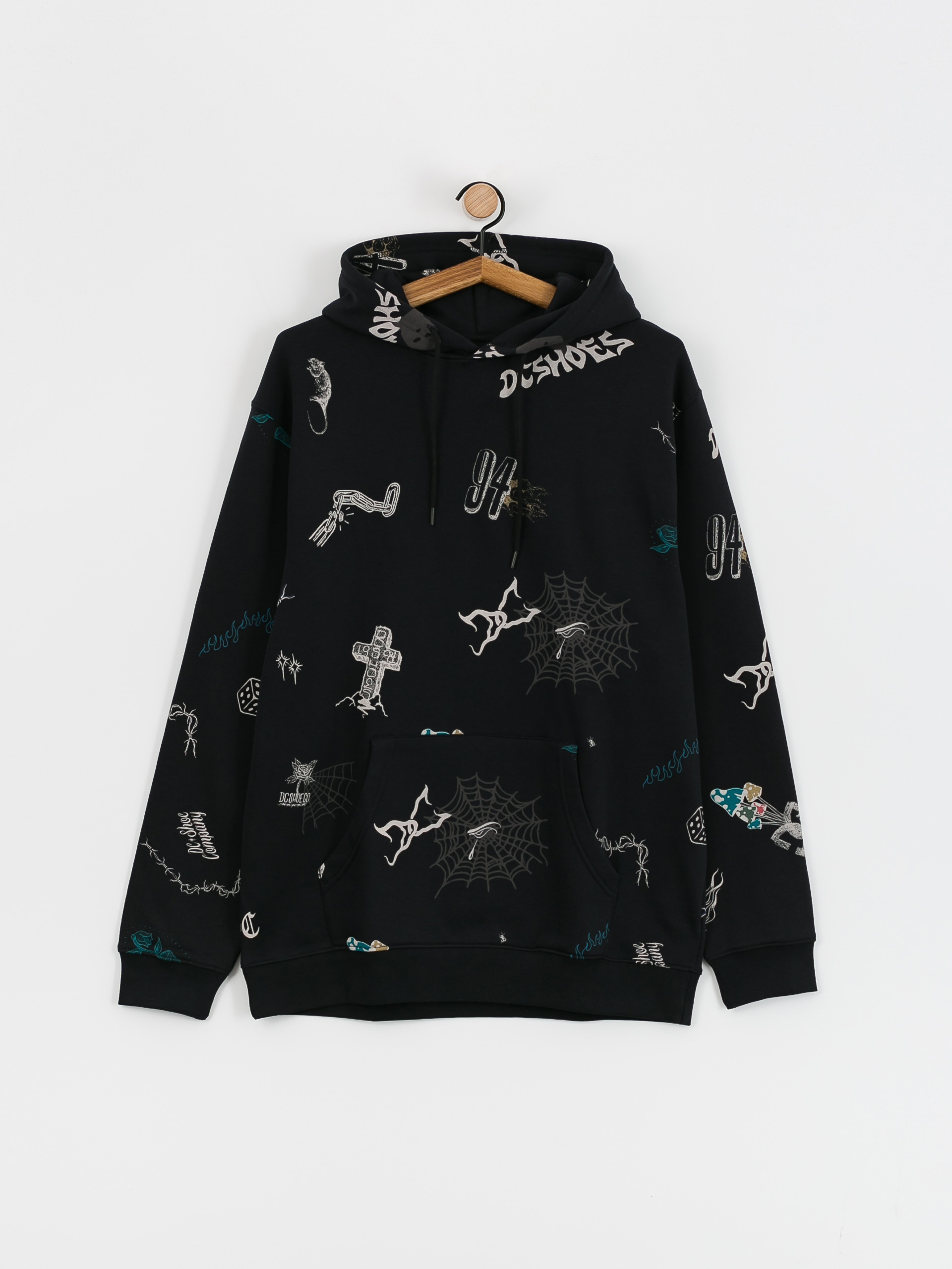 DC Scribble HD Kapucnis pulóver (black scribble)