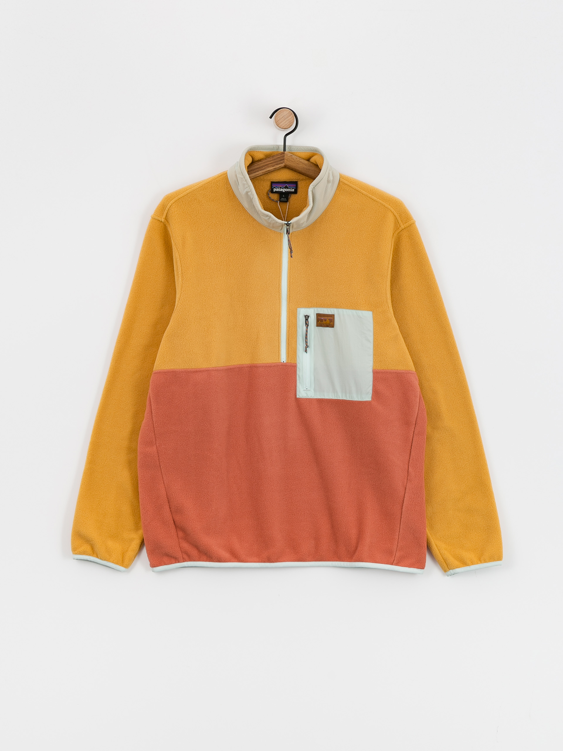 Férfi Patagonia Microdini 1/2 Zip Polár pulóver (sienna clay)