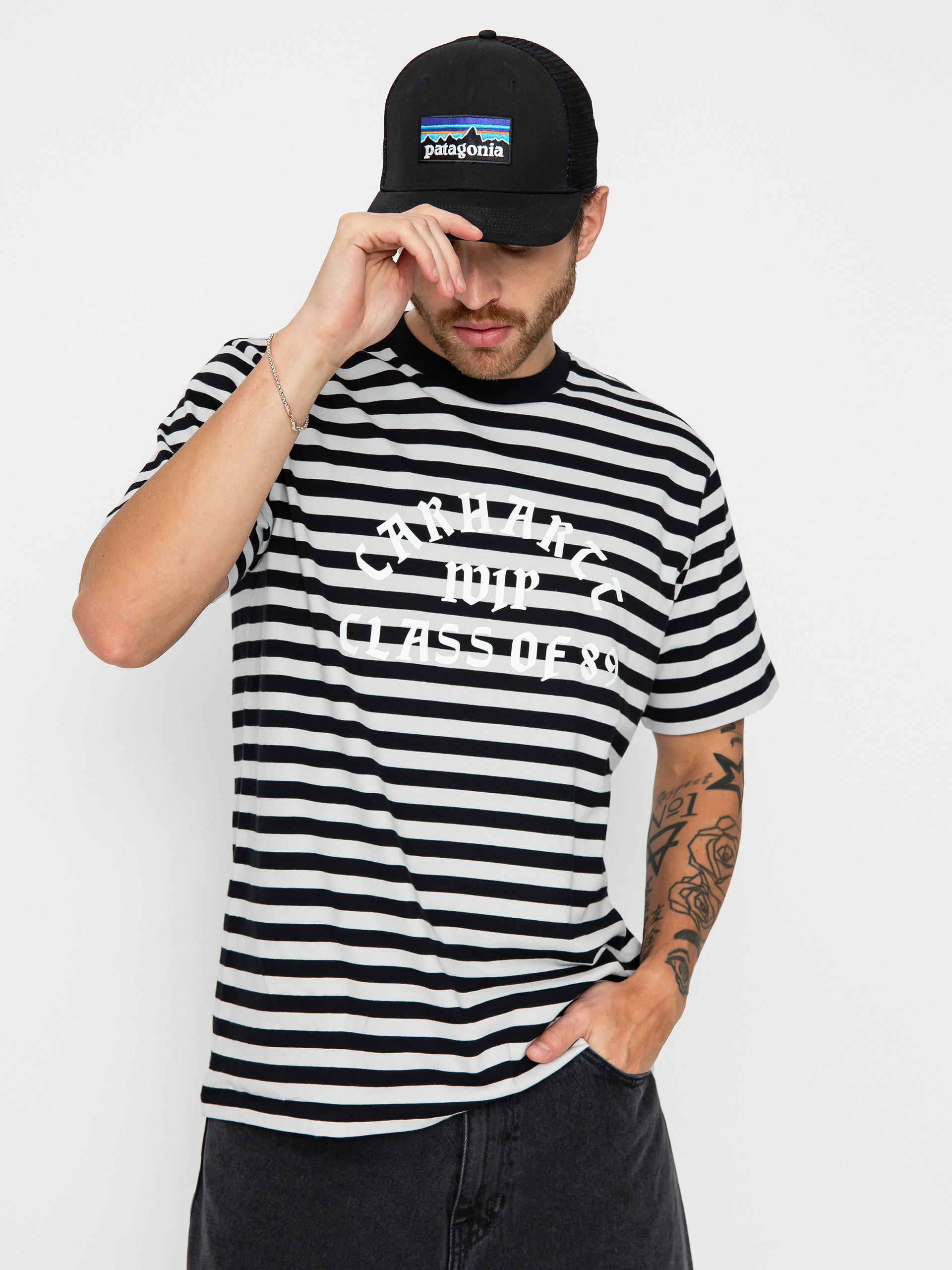 Carhartt WIP Scotty Athletic Póló (scotty stripe/black/sonic silver)