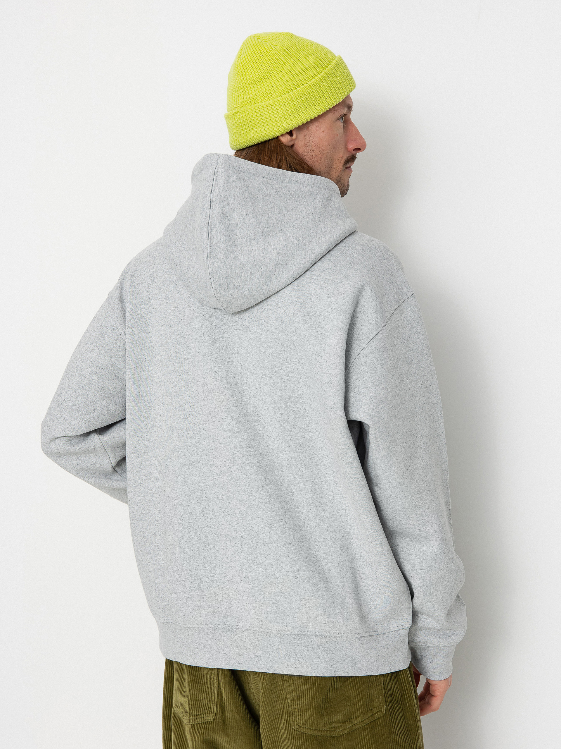 OBEY Established Works Bold HD Kapucnis pulóver (ash grey)