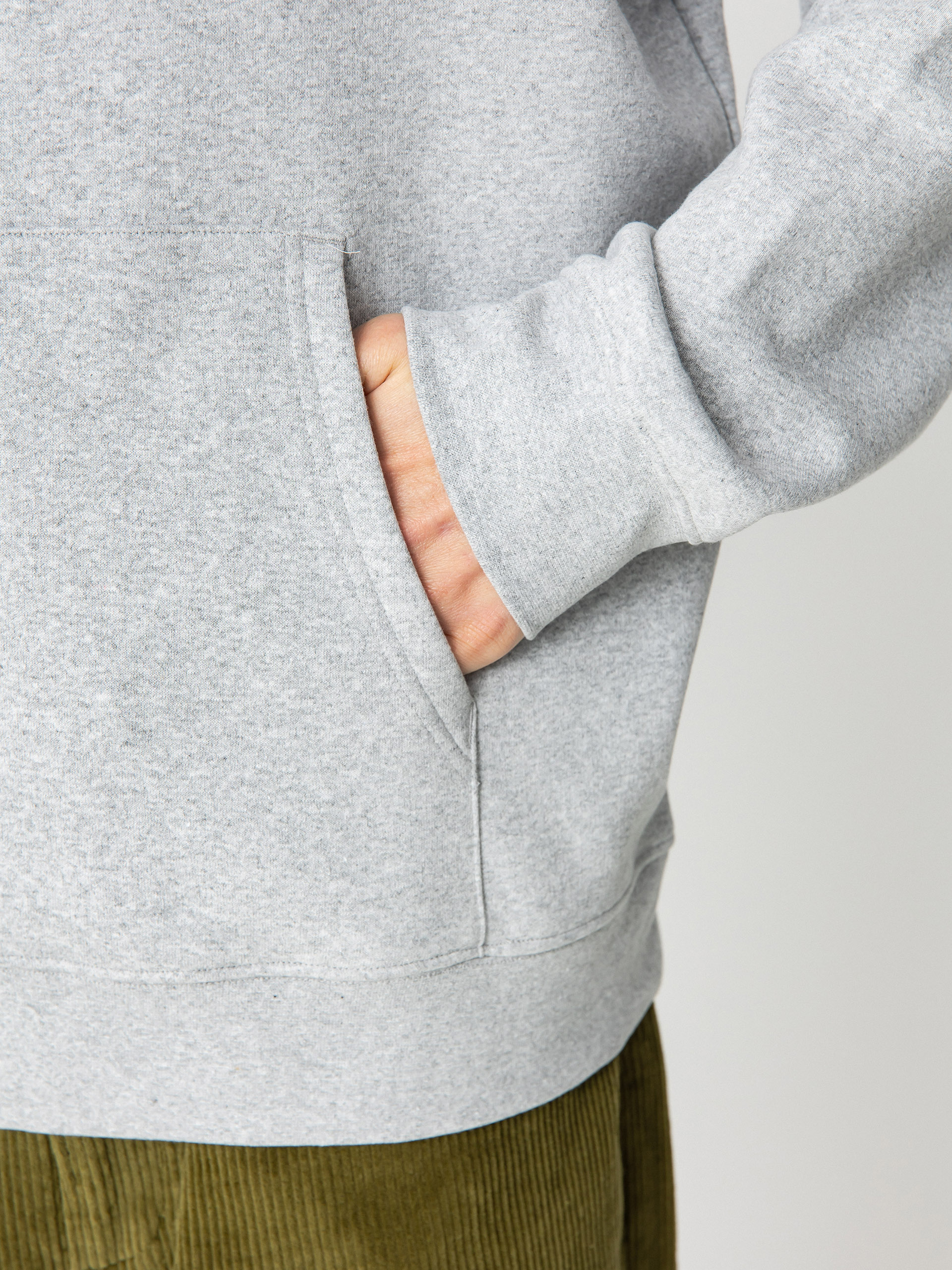 OBEY Established Works Bold HD Kapucnis pulóver (ash grey)