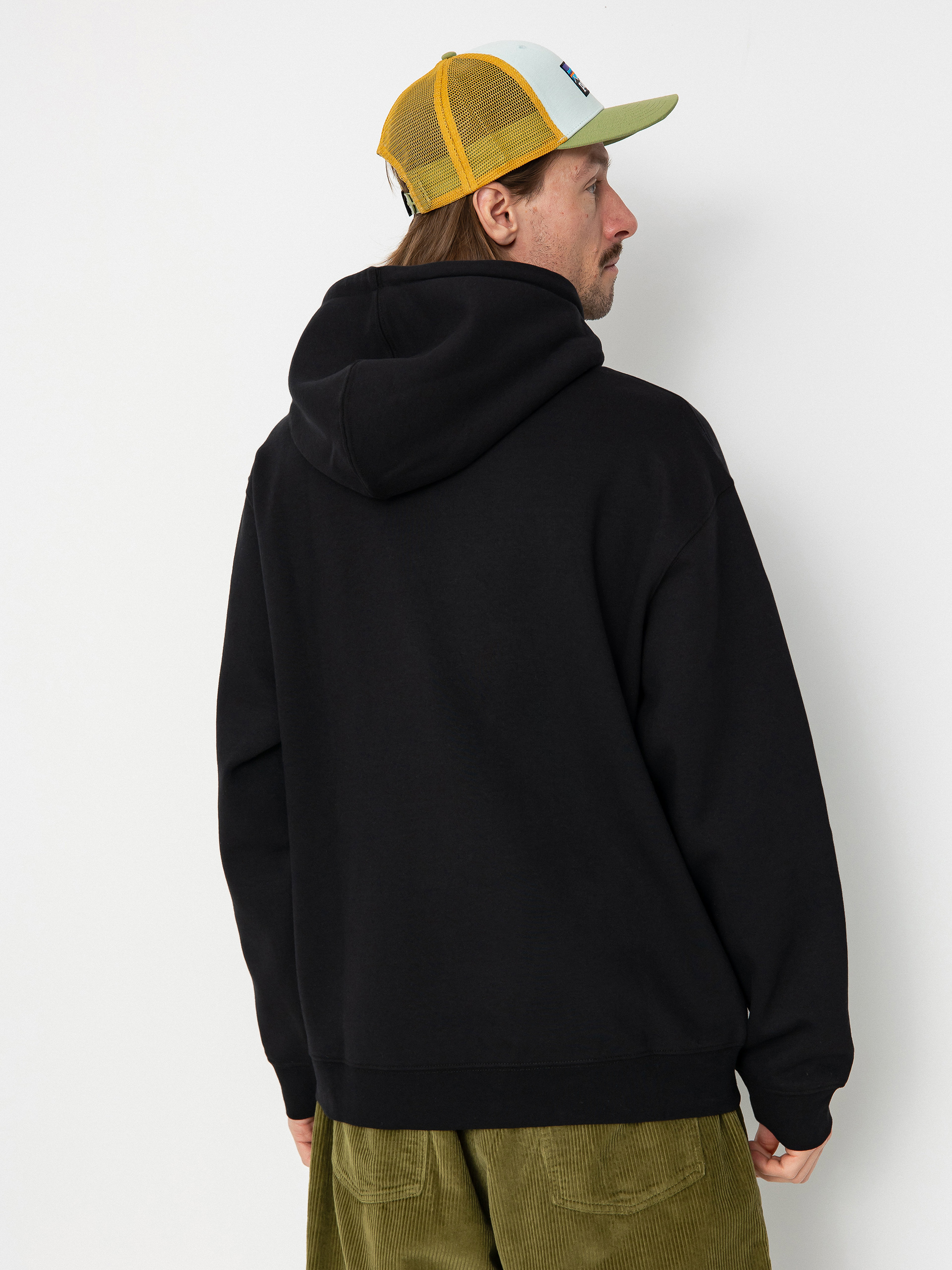 OBEY Established Works Bold HD Kapucnis pulóver (black)