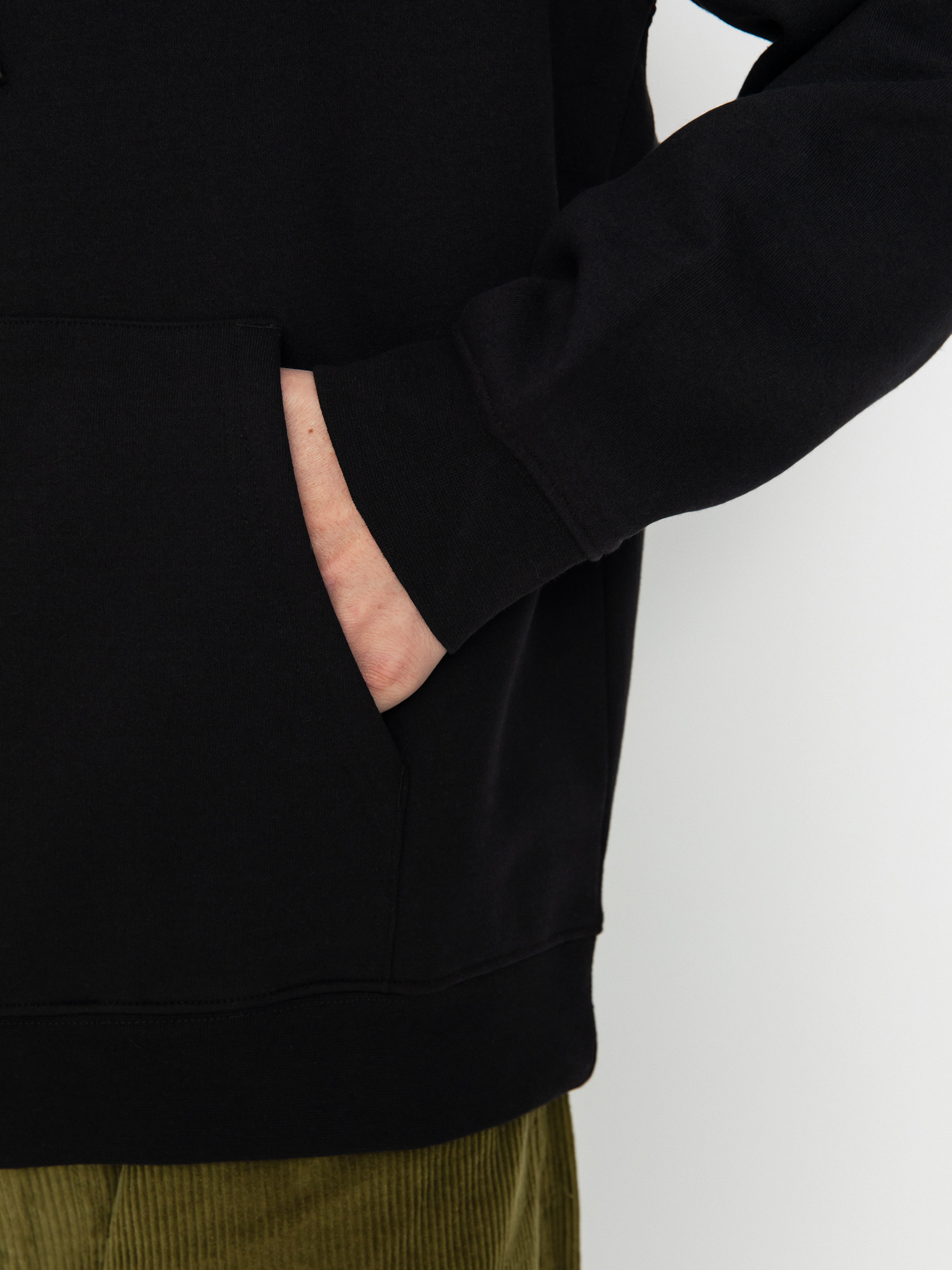 OBEY Established Works Bold HD Kapucnis pulóver (black)