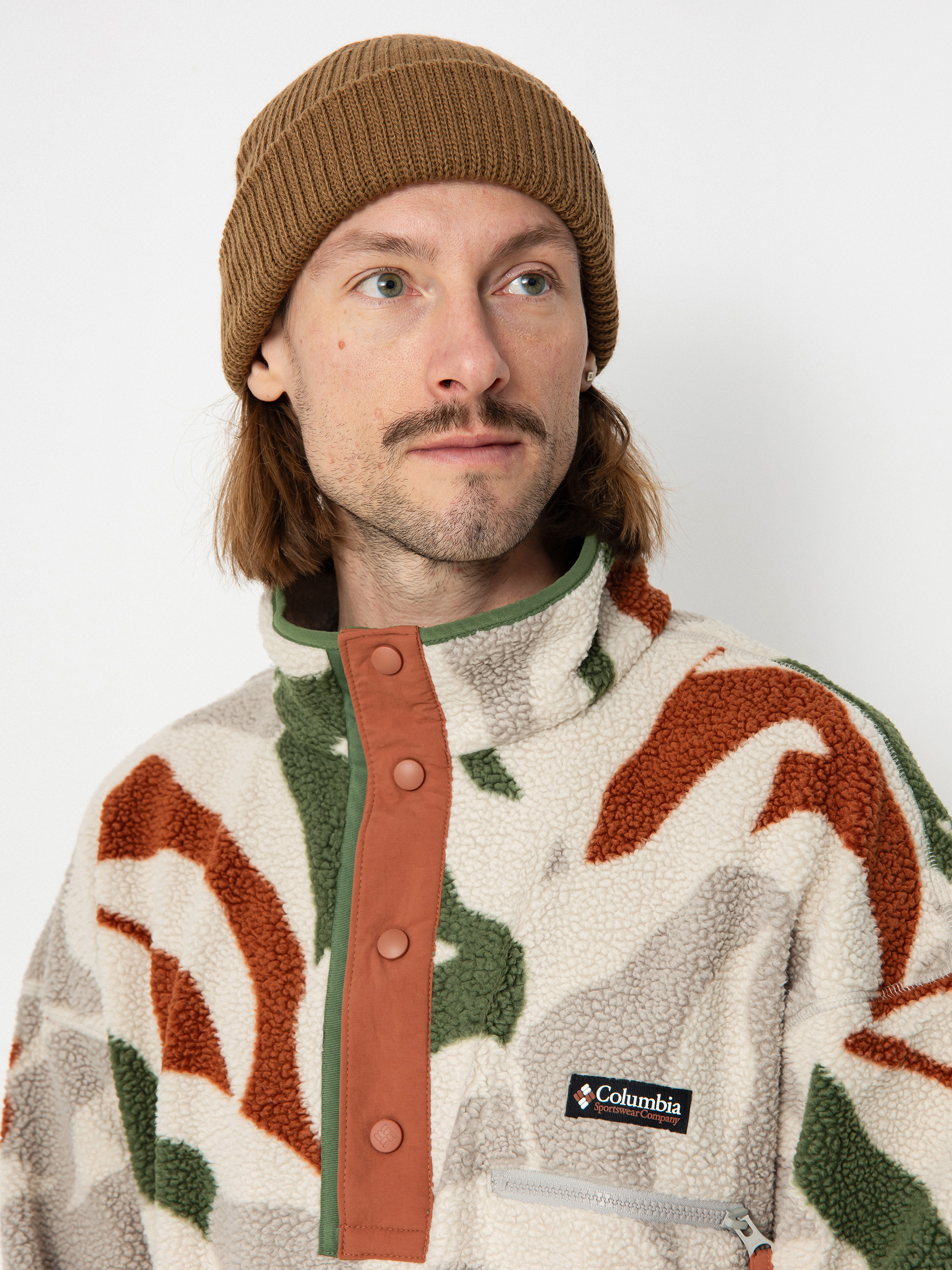 Férfi Columbia Helvetia Polár pulóver (flint grey floristic print/auburn/cant)