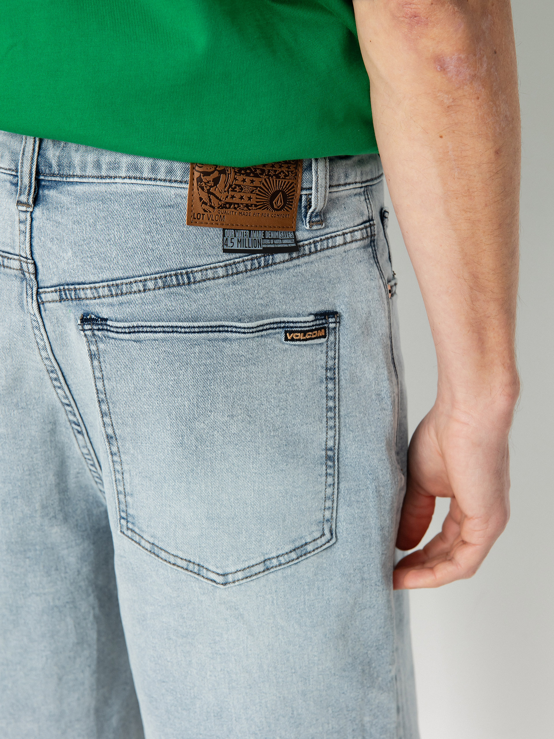 Volcom Billow Denim Rövidnadrág (desert dirt indigo)