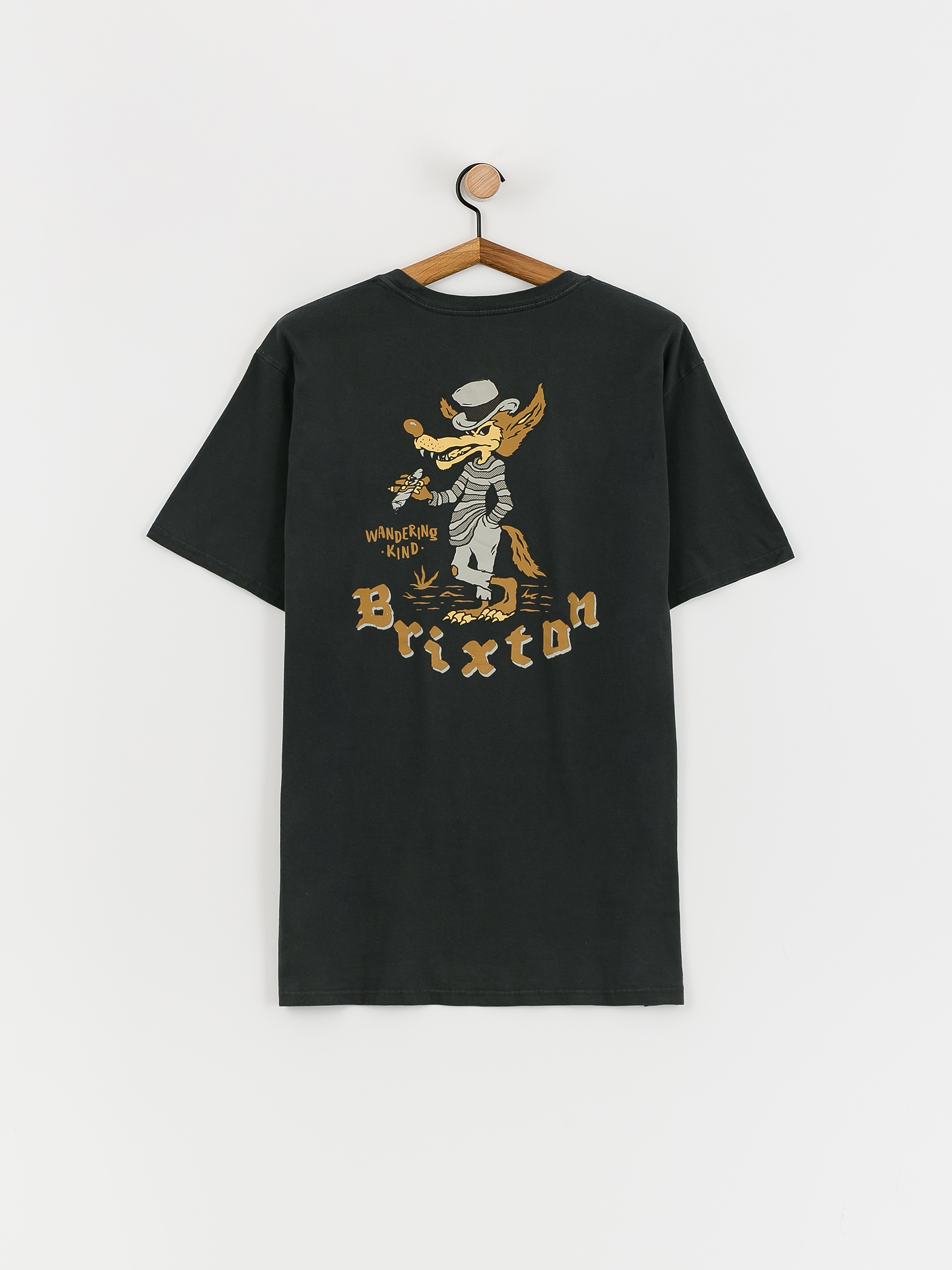 Brixton Oakwood Stt Póló (black worn wash)