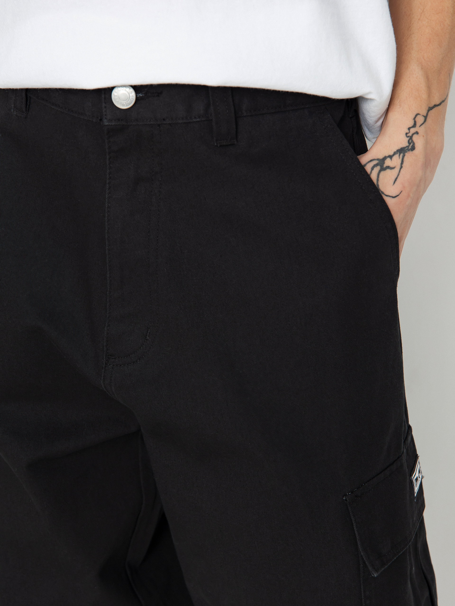 OBEY Bigwig Baggy Twill Cargo Kisnadrág (black)