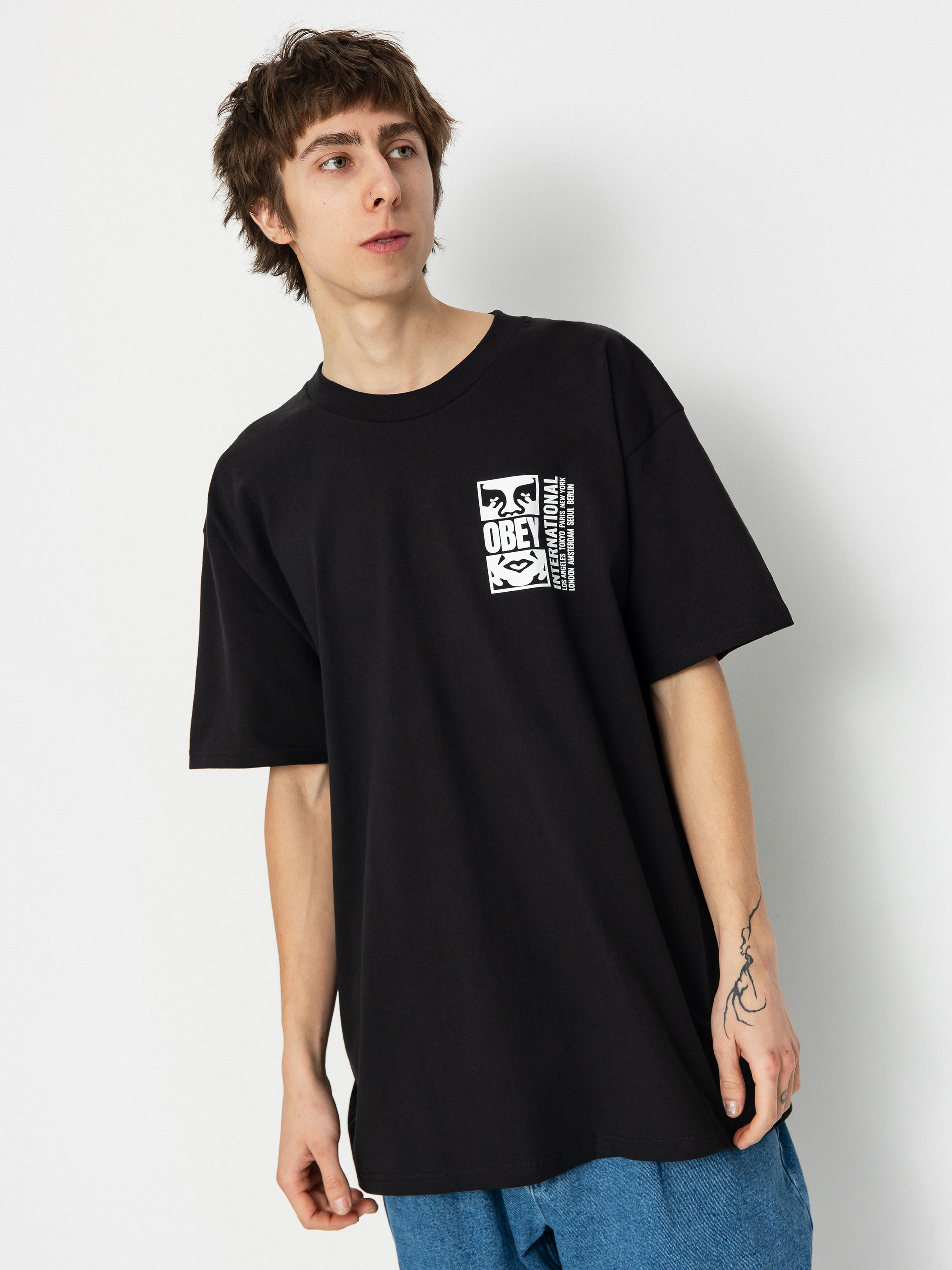 Póló OBEY Icon Split (black)