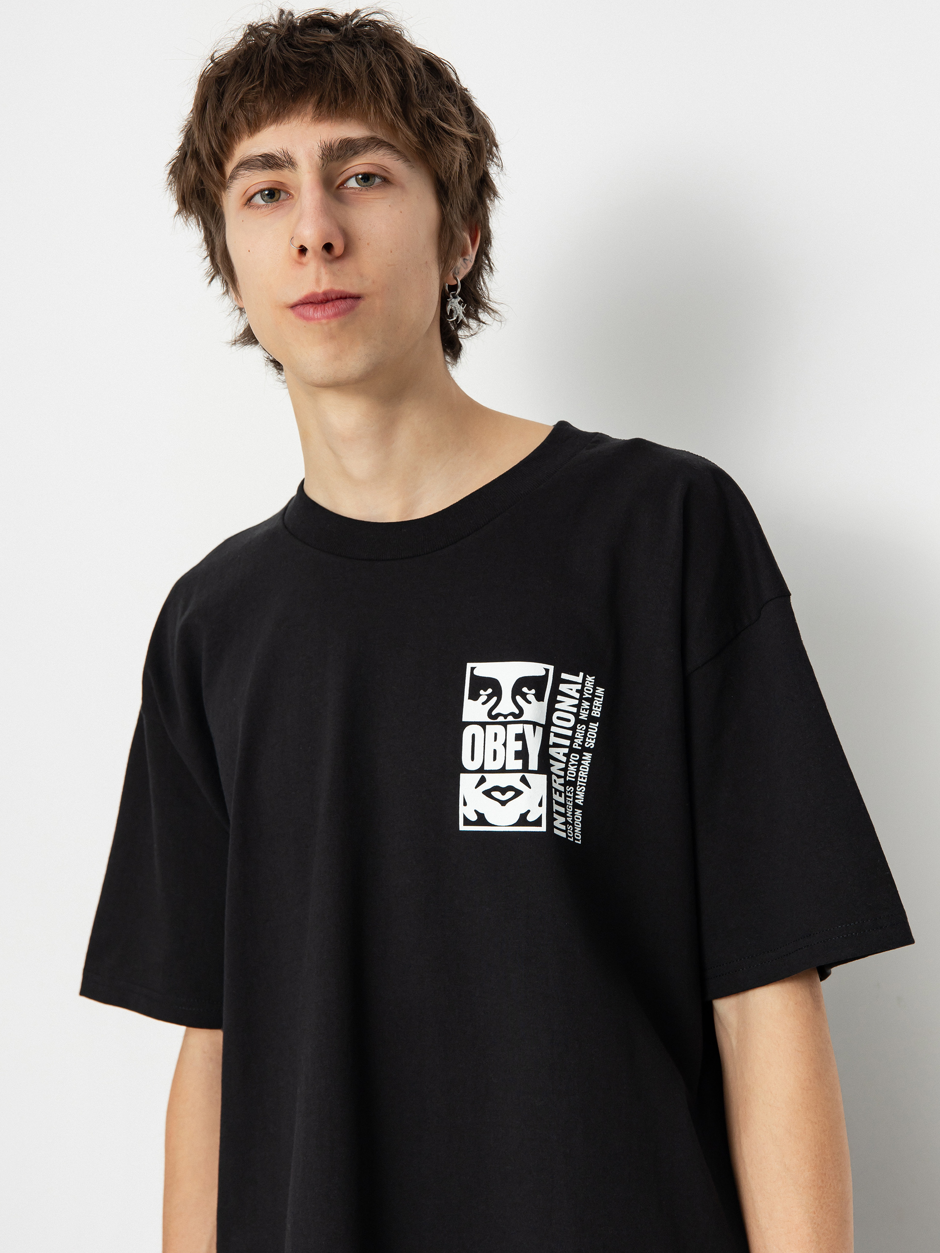 Póló OBEY Icon Split (black)