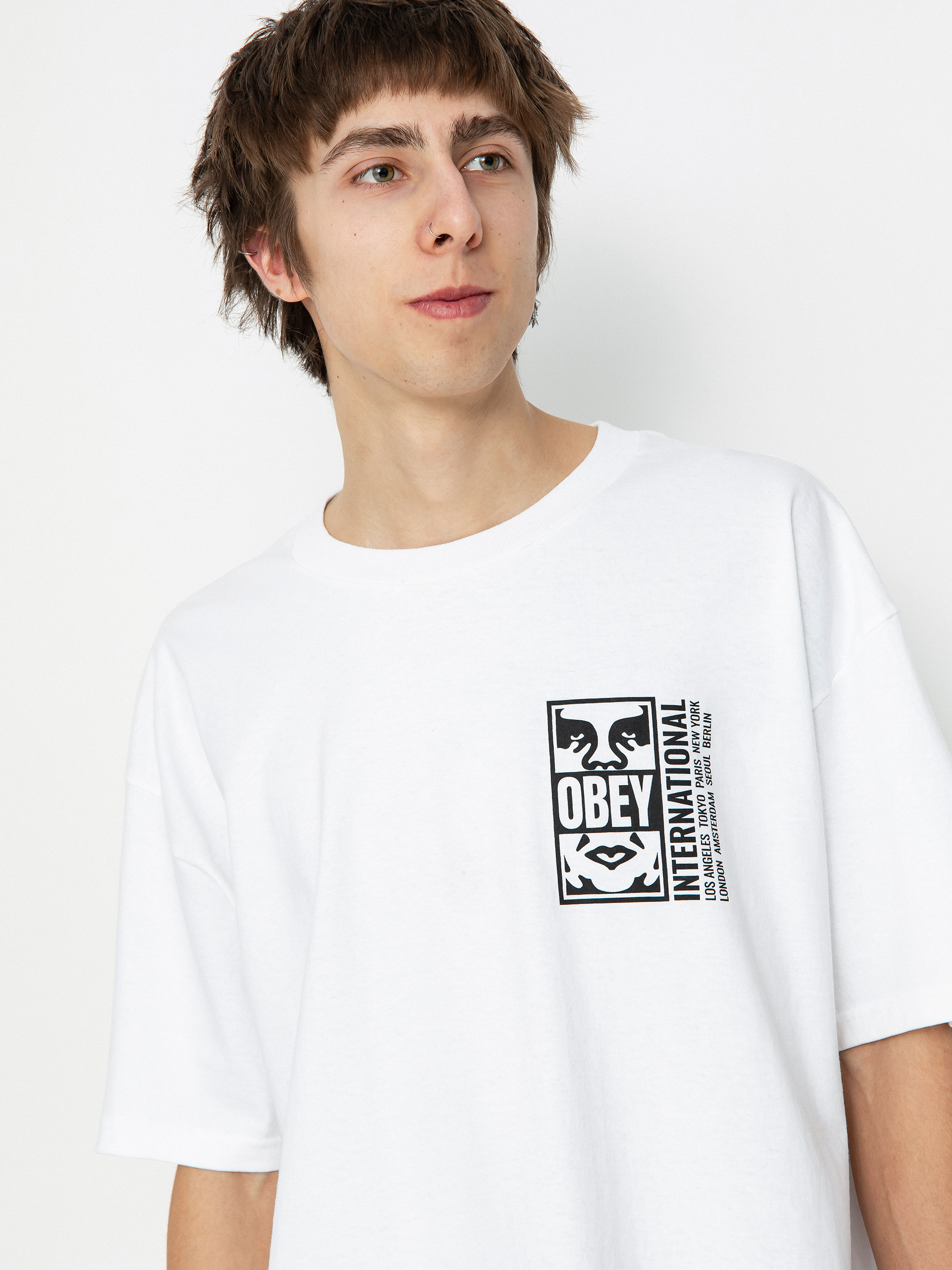 Póló OBEY Icon Split (white)
