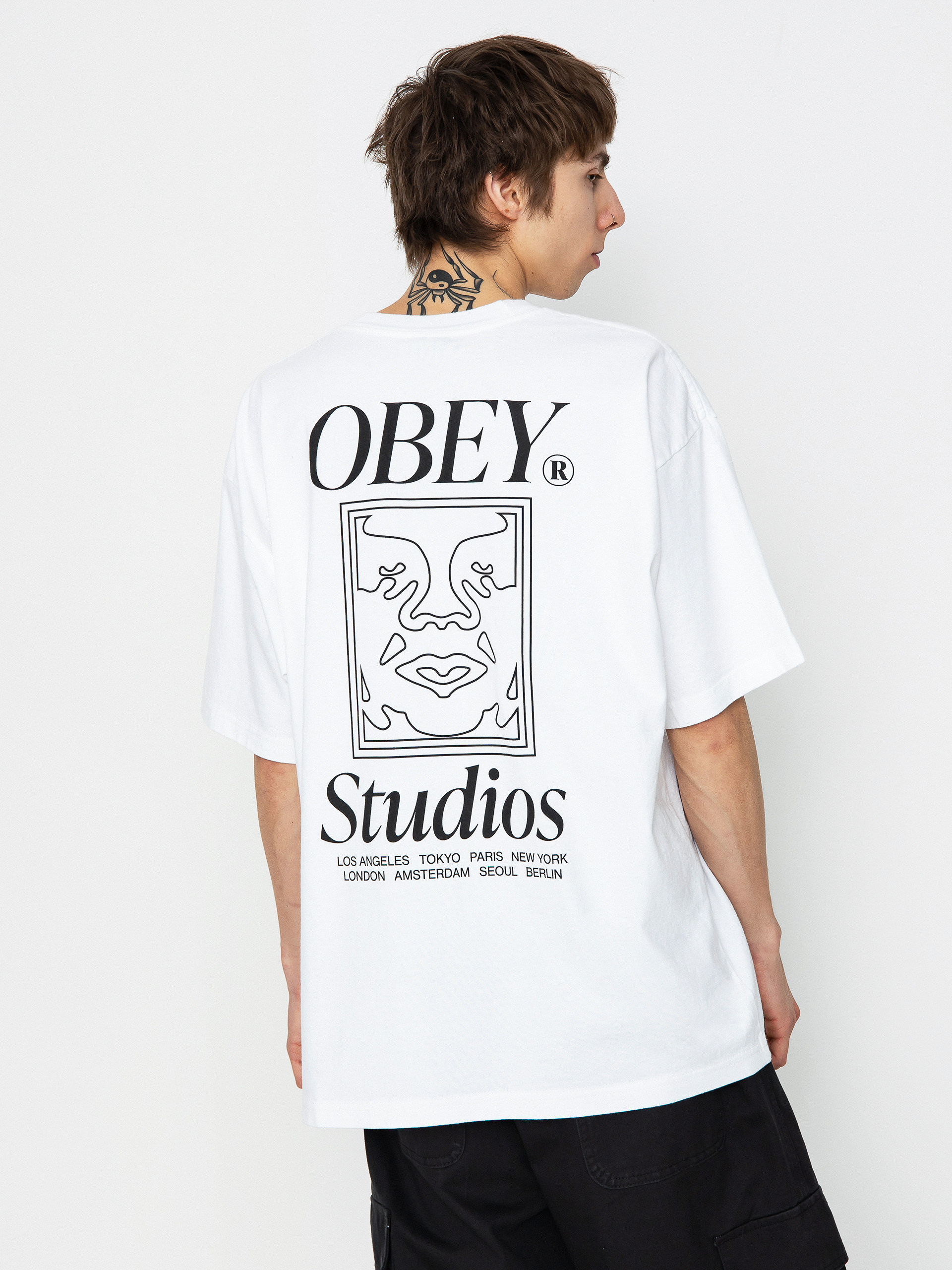 Póló OBEY Studios Icon (white)