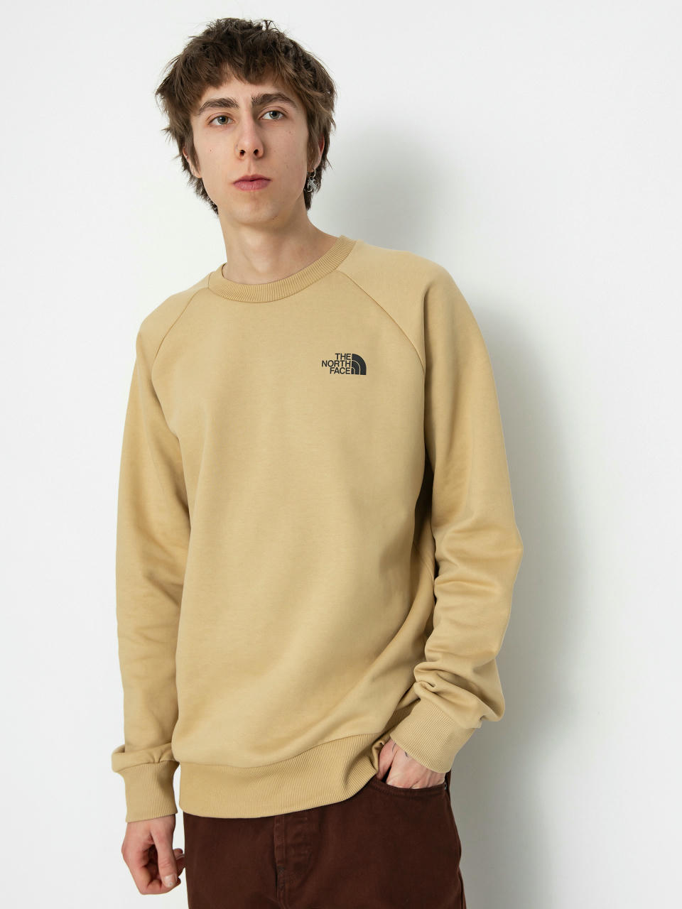 The North Face Raglan Redbox Pulóver (khaki stone/tnf black)