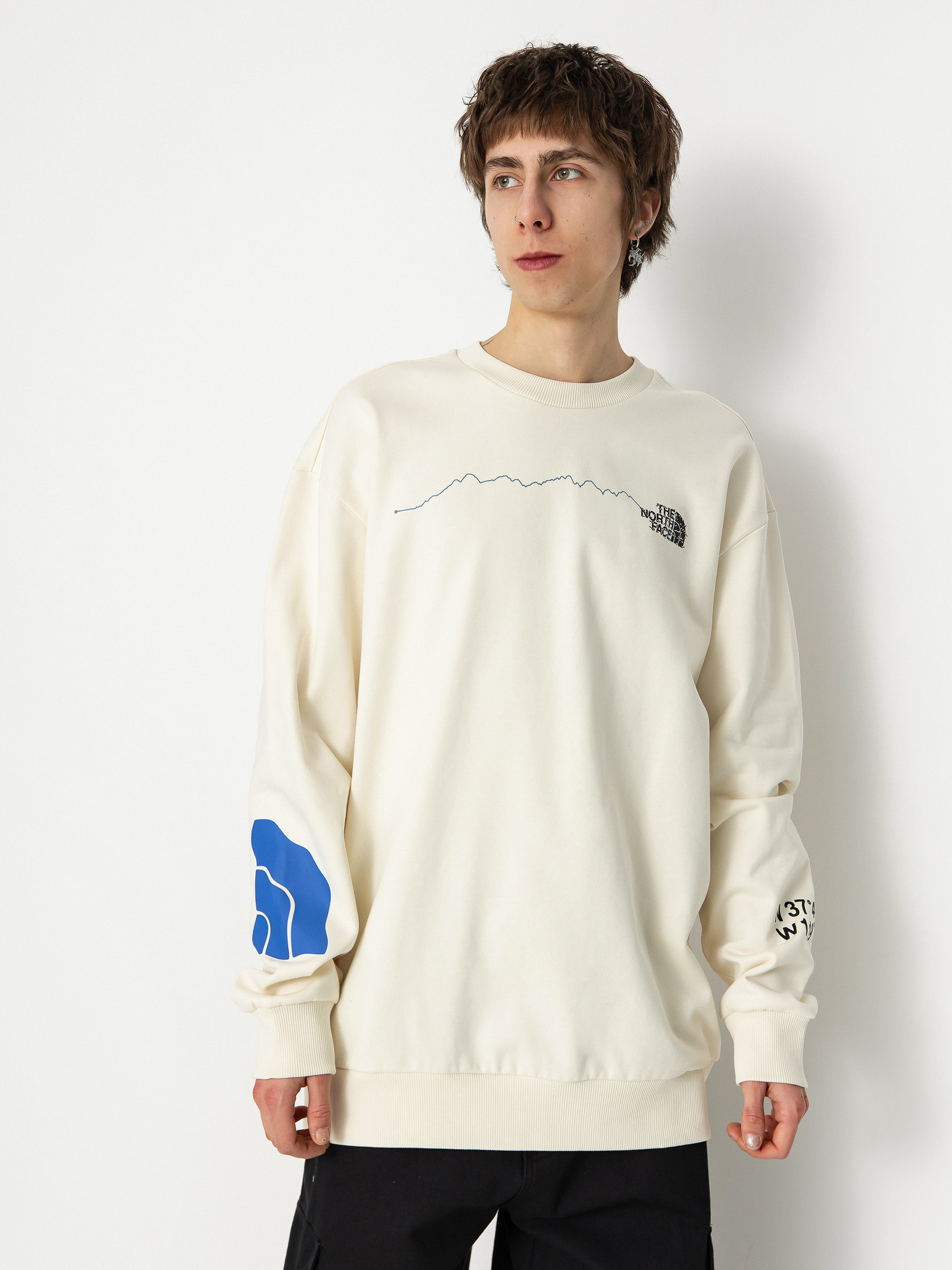 The North Face Nse Graphic Crew Pulóver (white dune)