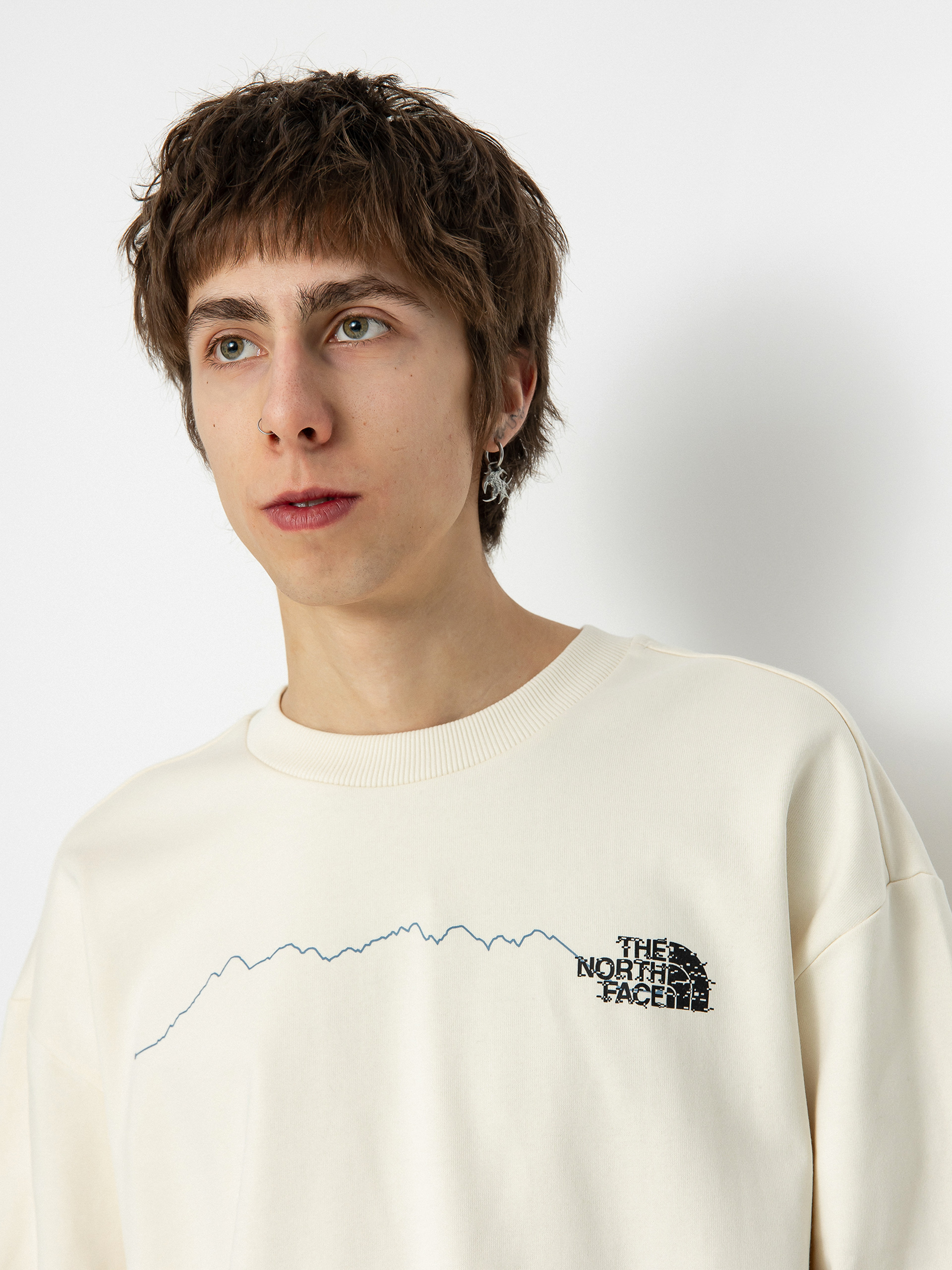 The North Face Nse Graphic Crew Pulóver (white dune)