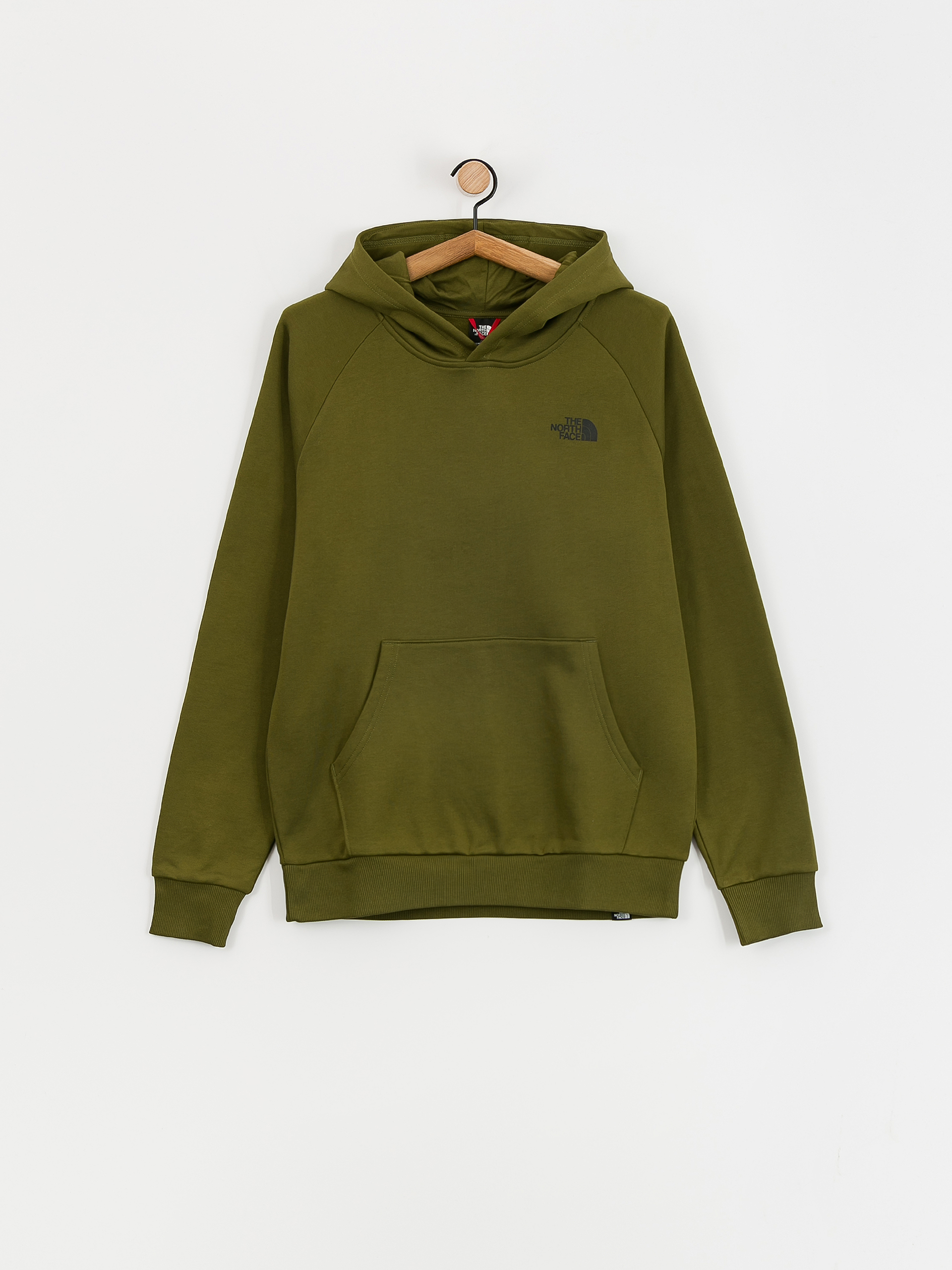 Kapucnis pulóver The North Face Raglan Redbox HD (forest olive)