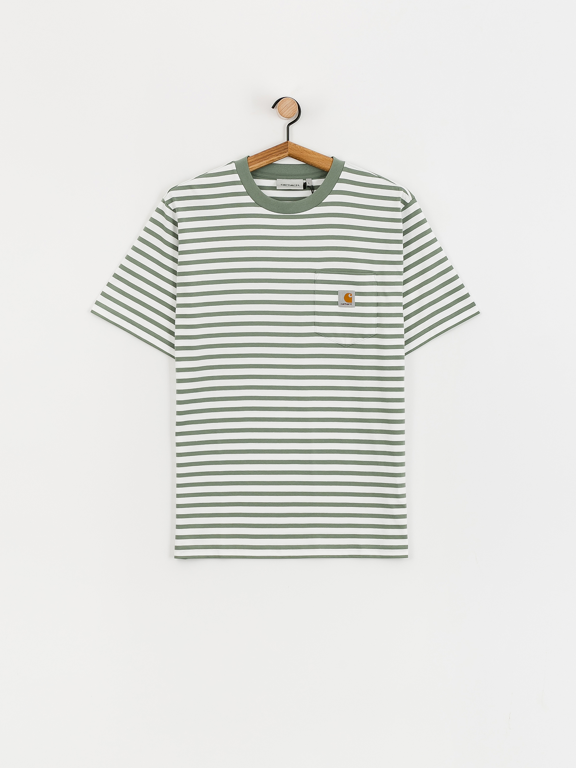 Póló Carhartt WIP Seidler Pocket (seidler stripe/park/white)