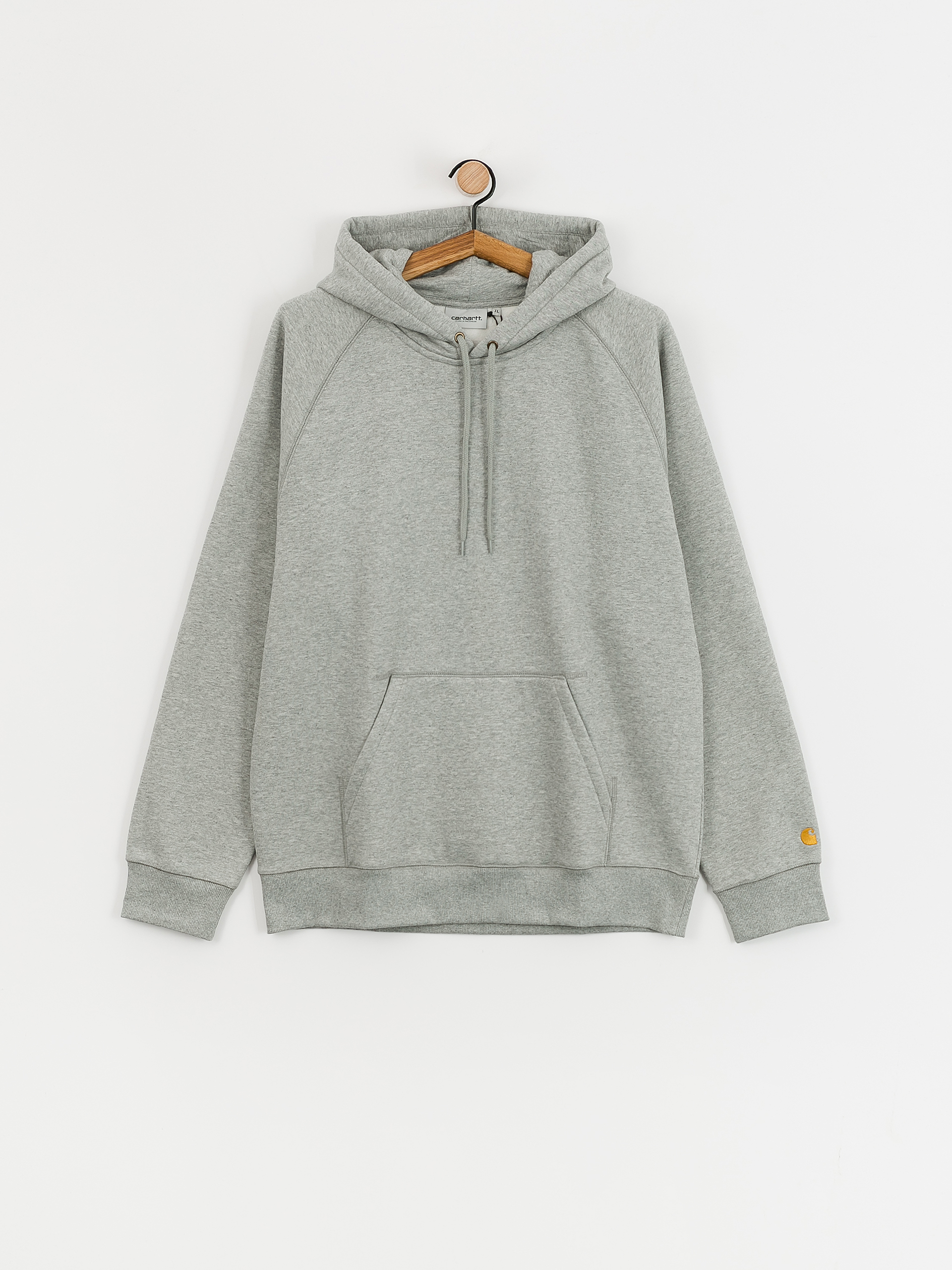 Kapucnis pulóver Carhartt WIP Chase HD (grey heather/gold)