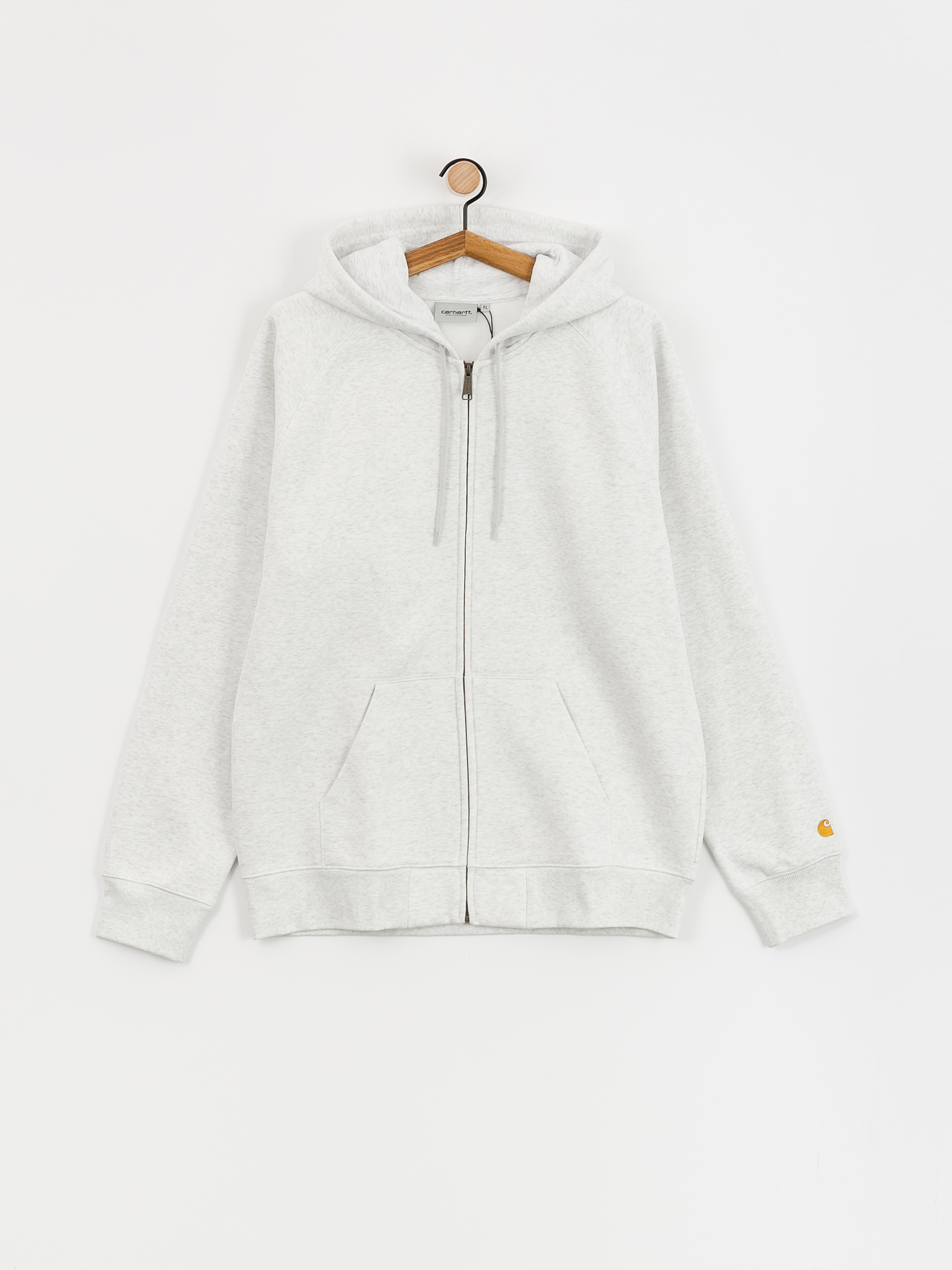 Kapucnis pulóver Carhartt WIP Chase ZHD (ash heather/gold)