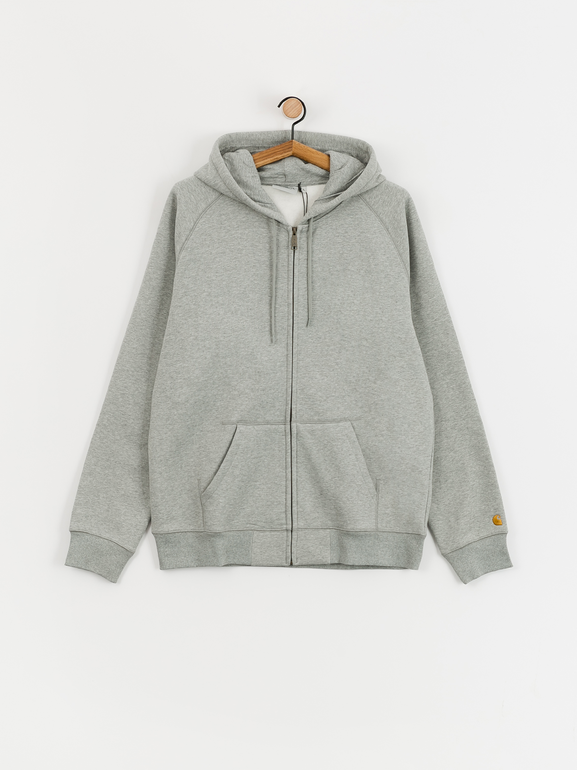 Kapucnis pulóver Carhartt WIP Chase ZHD (grey heather/gold)