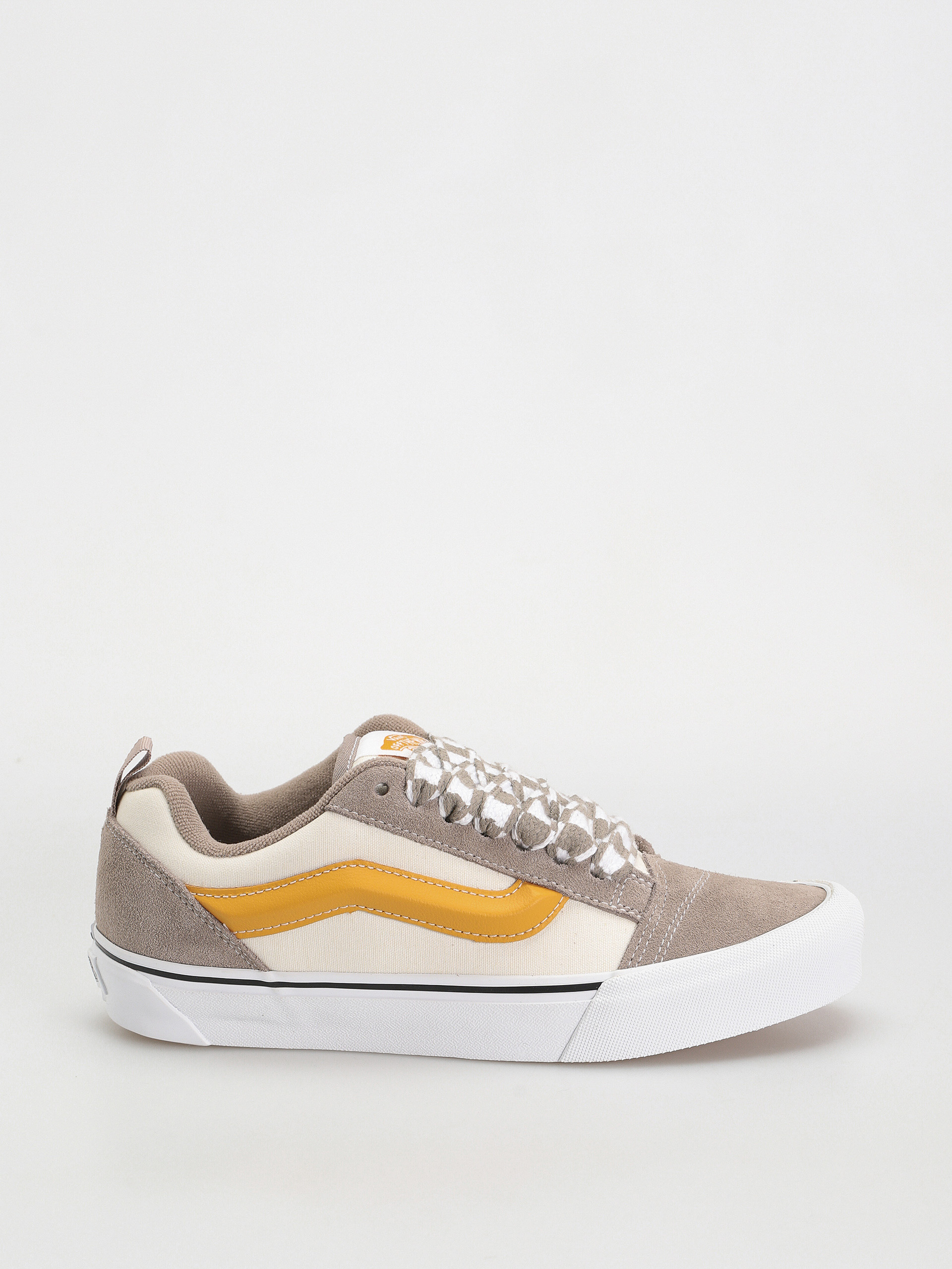 Vans Knu Skool Cipők (mega check gray/marshmallow)