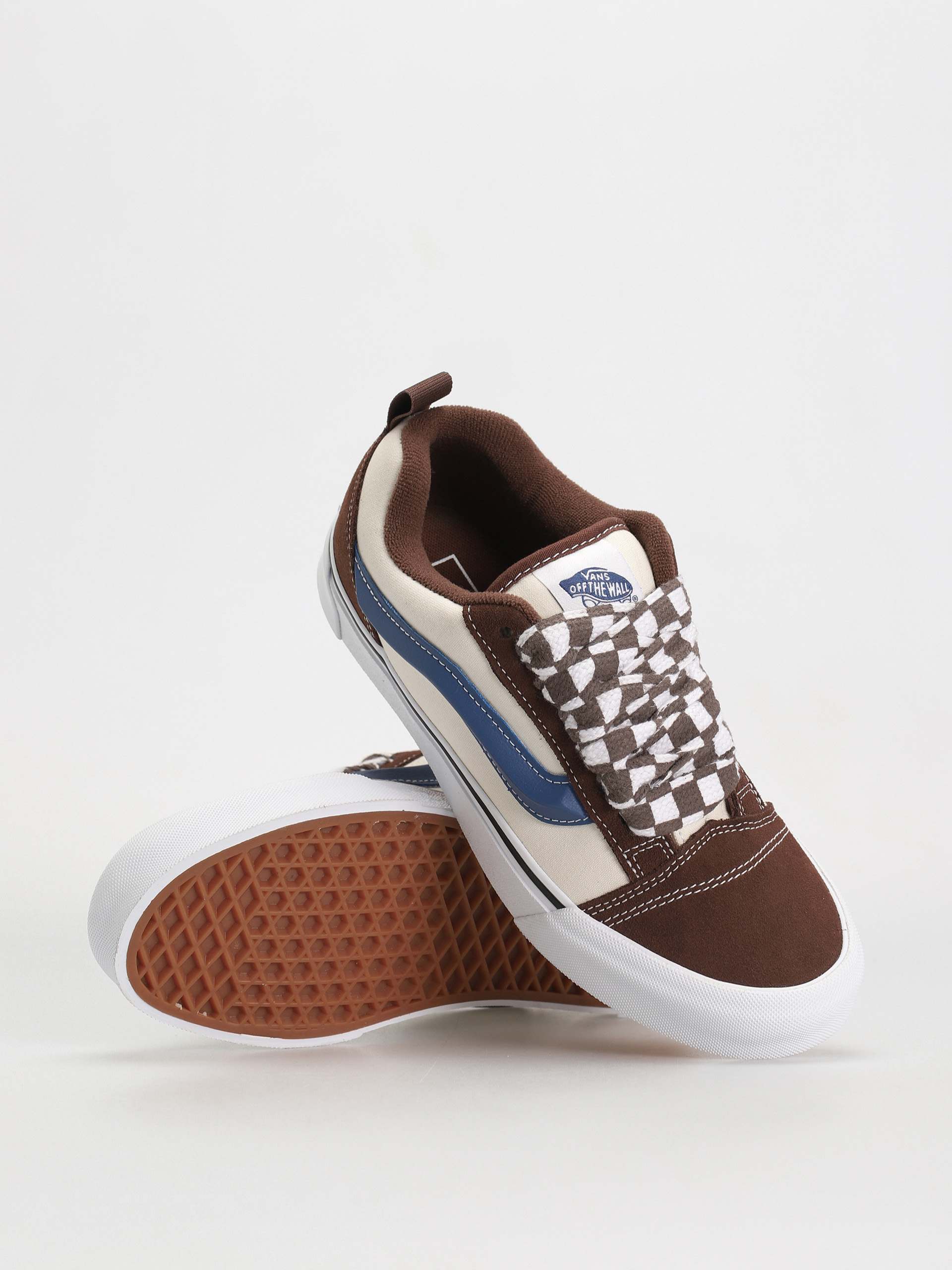 Vans Knu Skool Cipők (mega check potting soil)