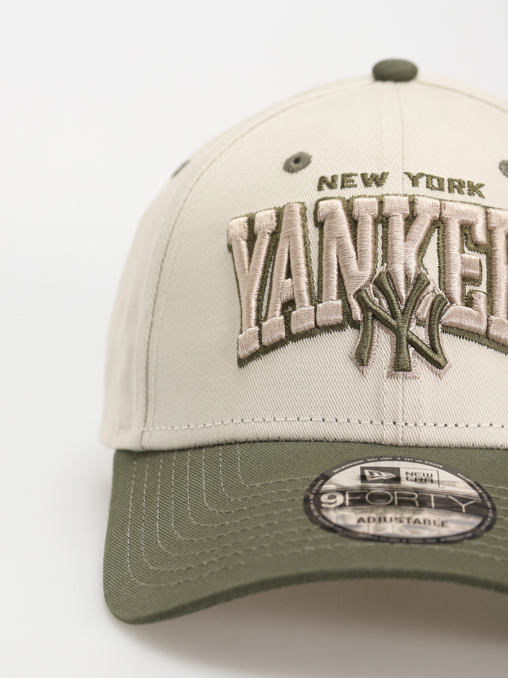 New Era White Crown 9Forty New York Yankees Baseball sapka (khaki/stone)