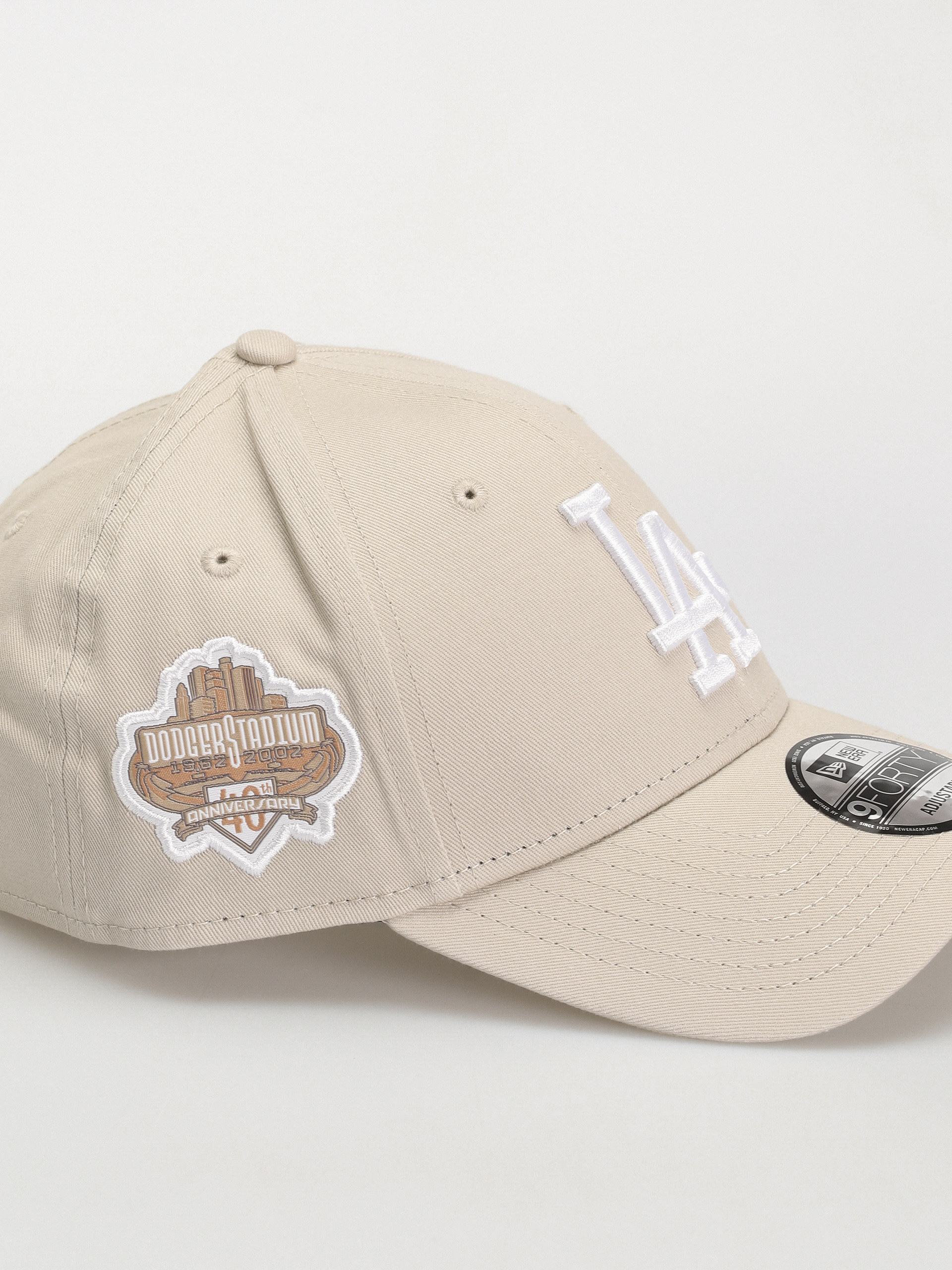 New Era Side Patch 9Forty Los Angeles Dodgers Baseball sapka (stone/white)