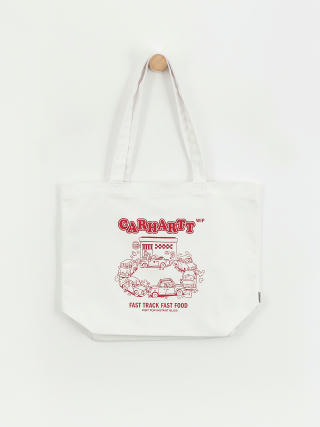 Carhartt WIP Canvas Graphic Tote Táska (fast food print/white/samba)