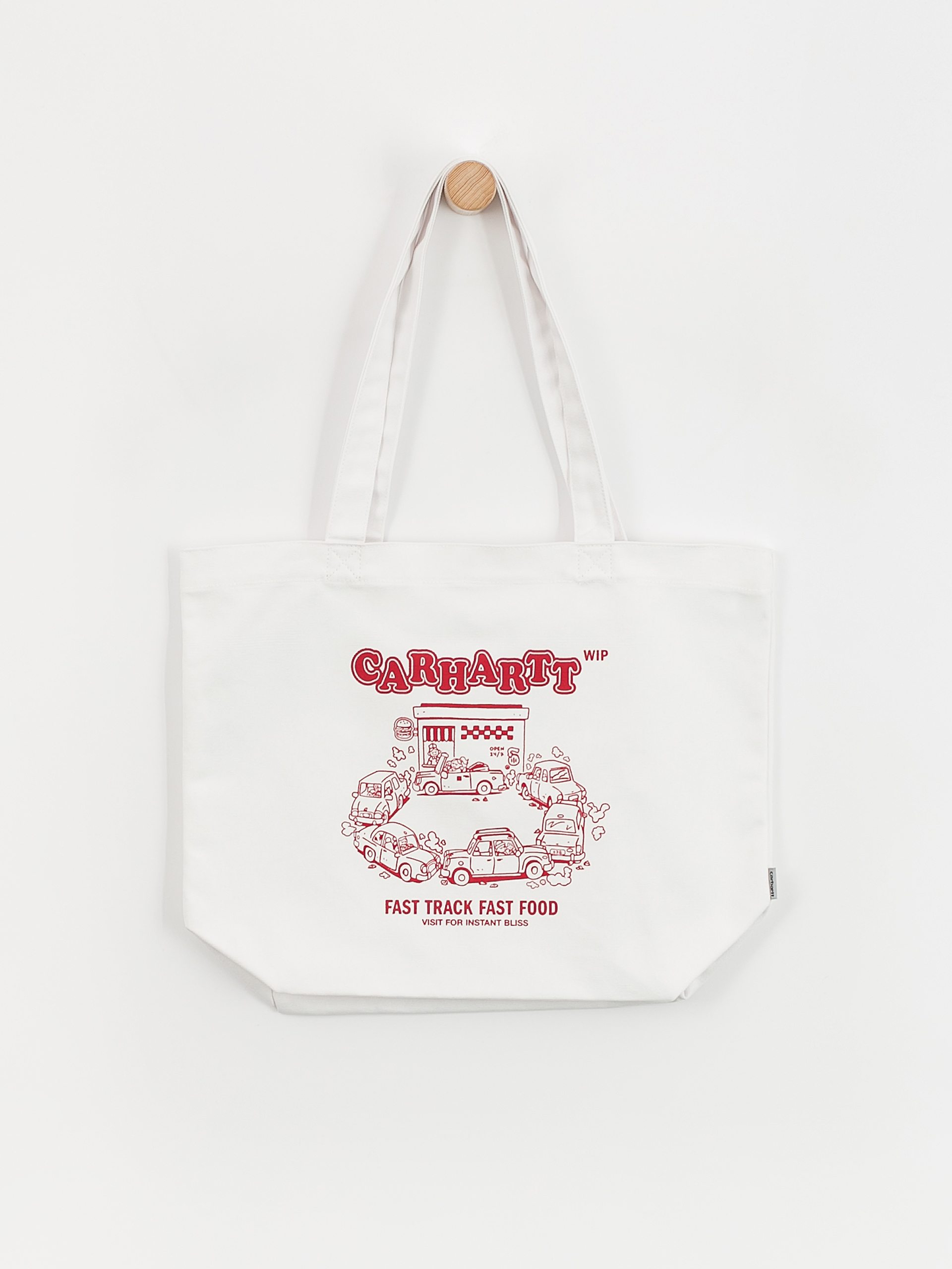 Carhartt WIP Canvas Graphic Tote Táska (fast food print/white/samba)
