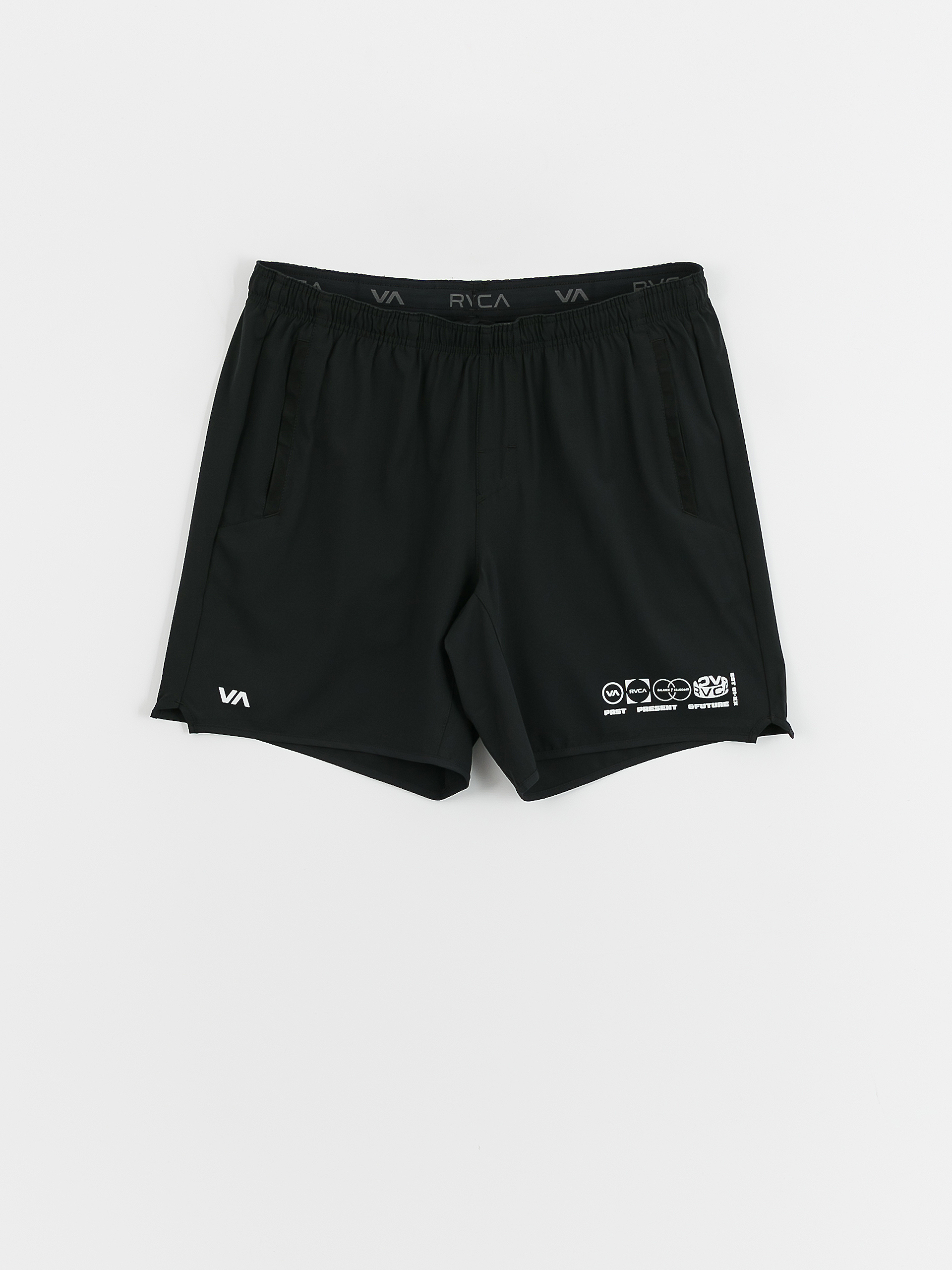 RVCA Yogger Stretch 17 Rövidnadrág (all black)
