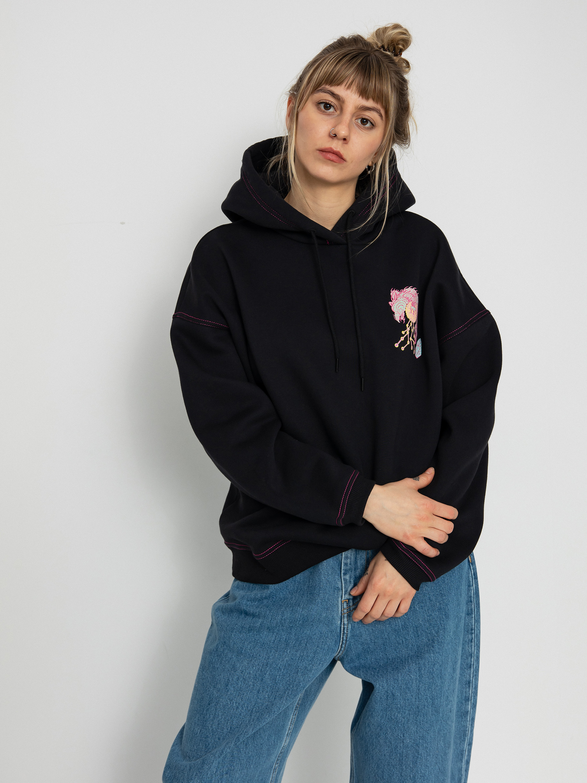 Volcom Fa Tetsunori HD Wmn Kapucnis pulóver (black)