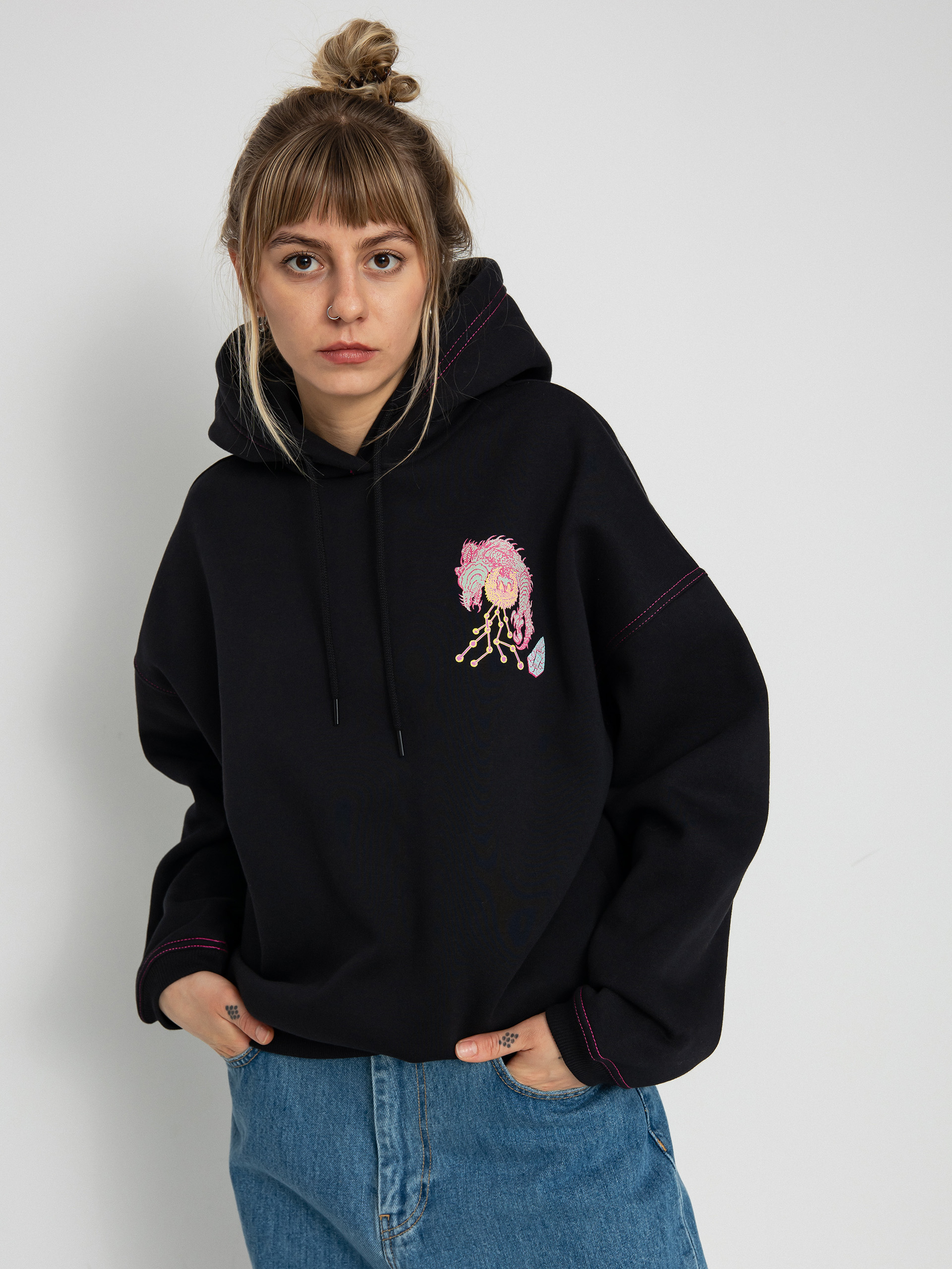 Volcom Fa Tetsunori HD Wmn Kapucnis pulóver (black)