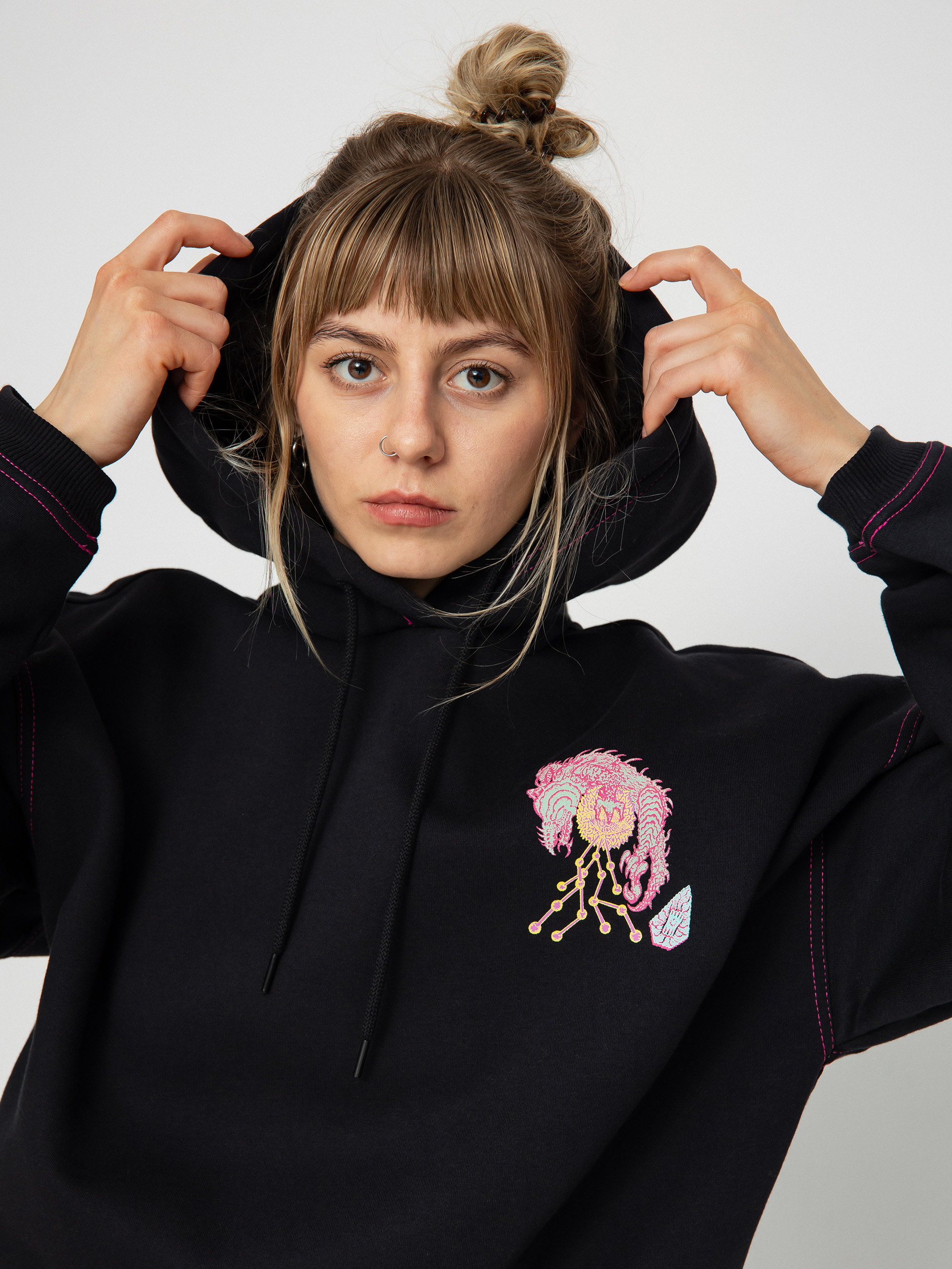 Volcom Fa Tetsunori HD Wmn Kapucnis pulóver (black)