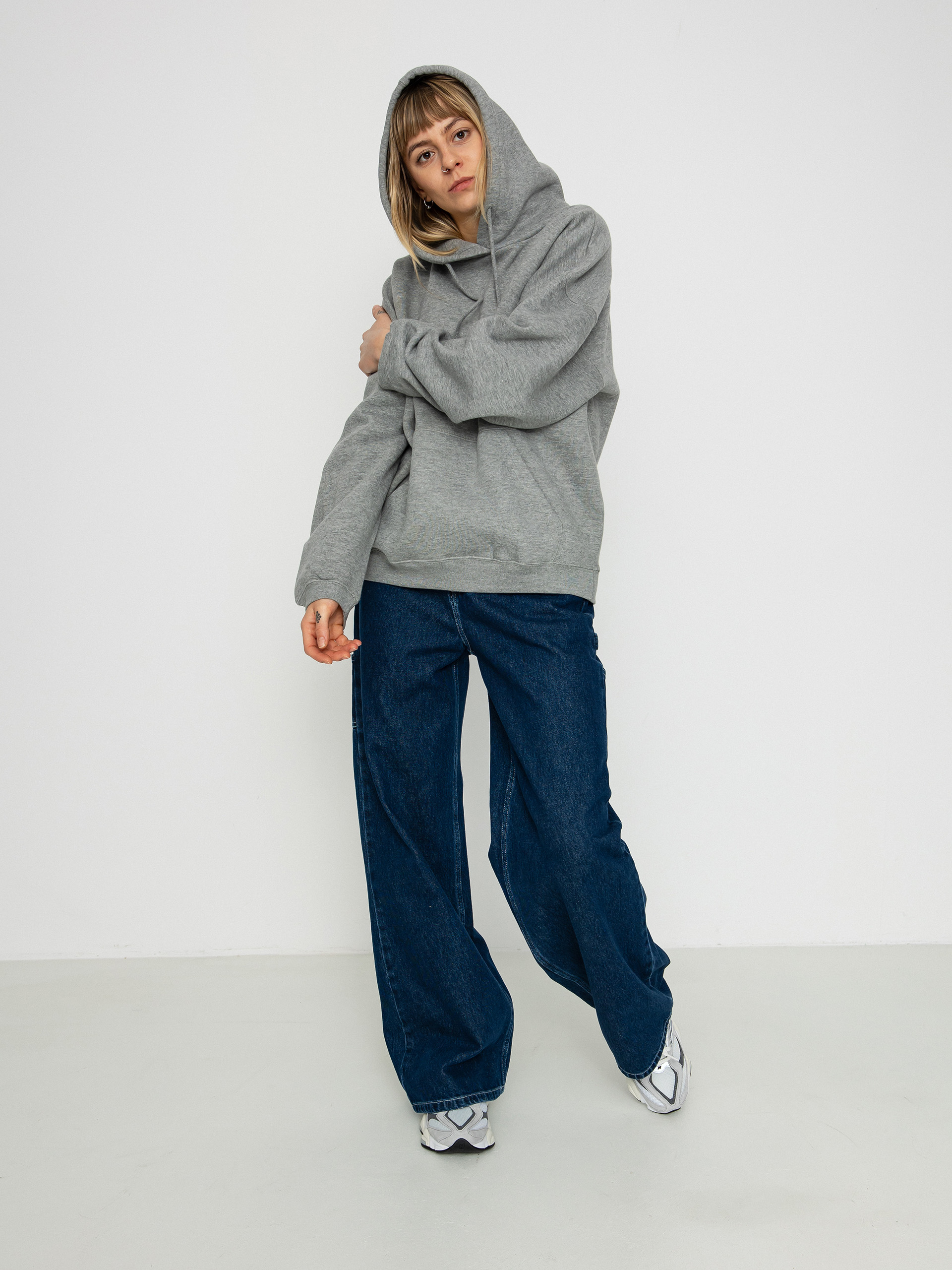 Kapucnis pulóver Volcom Stone Srt Up HD Wmn (heather grey)